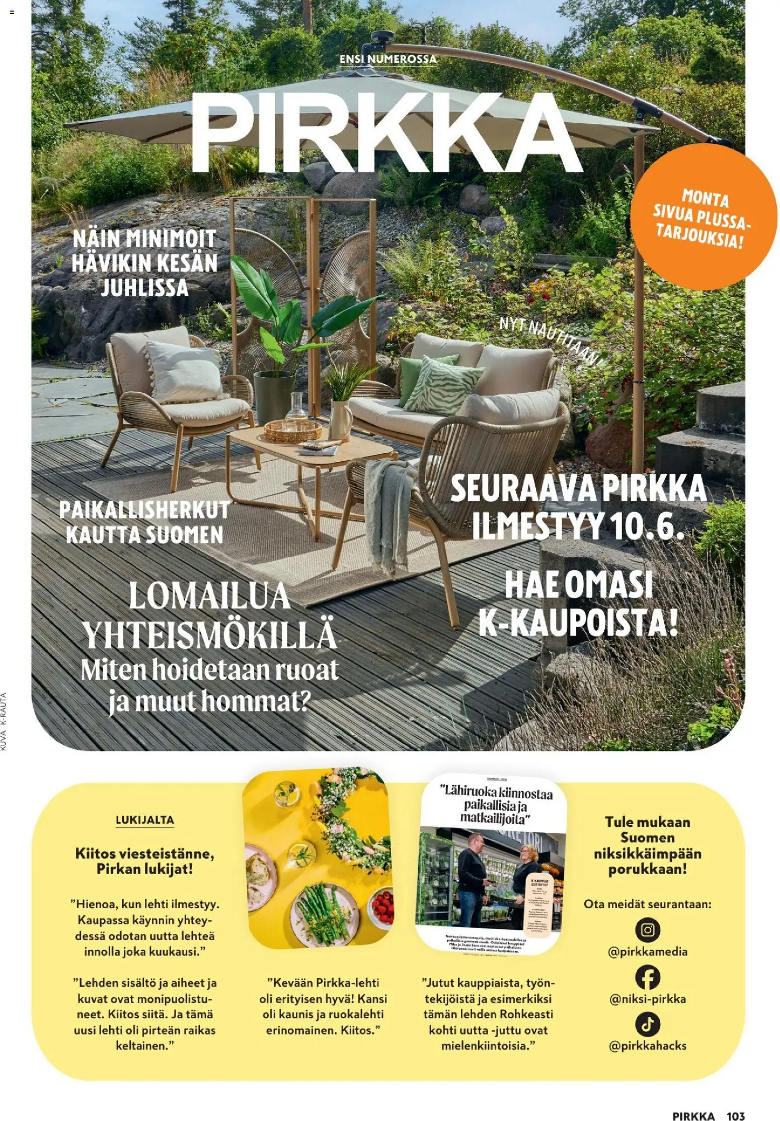 K-Citymarket tarjoukset - Pirkka – voimassa 06.05.2026 alkaen | Sivu: 103 | Tuotteet: Kansi