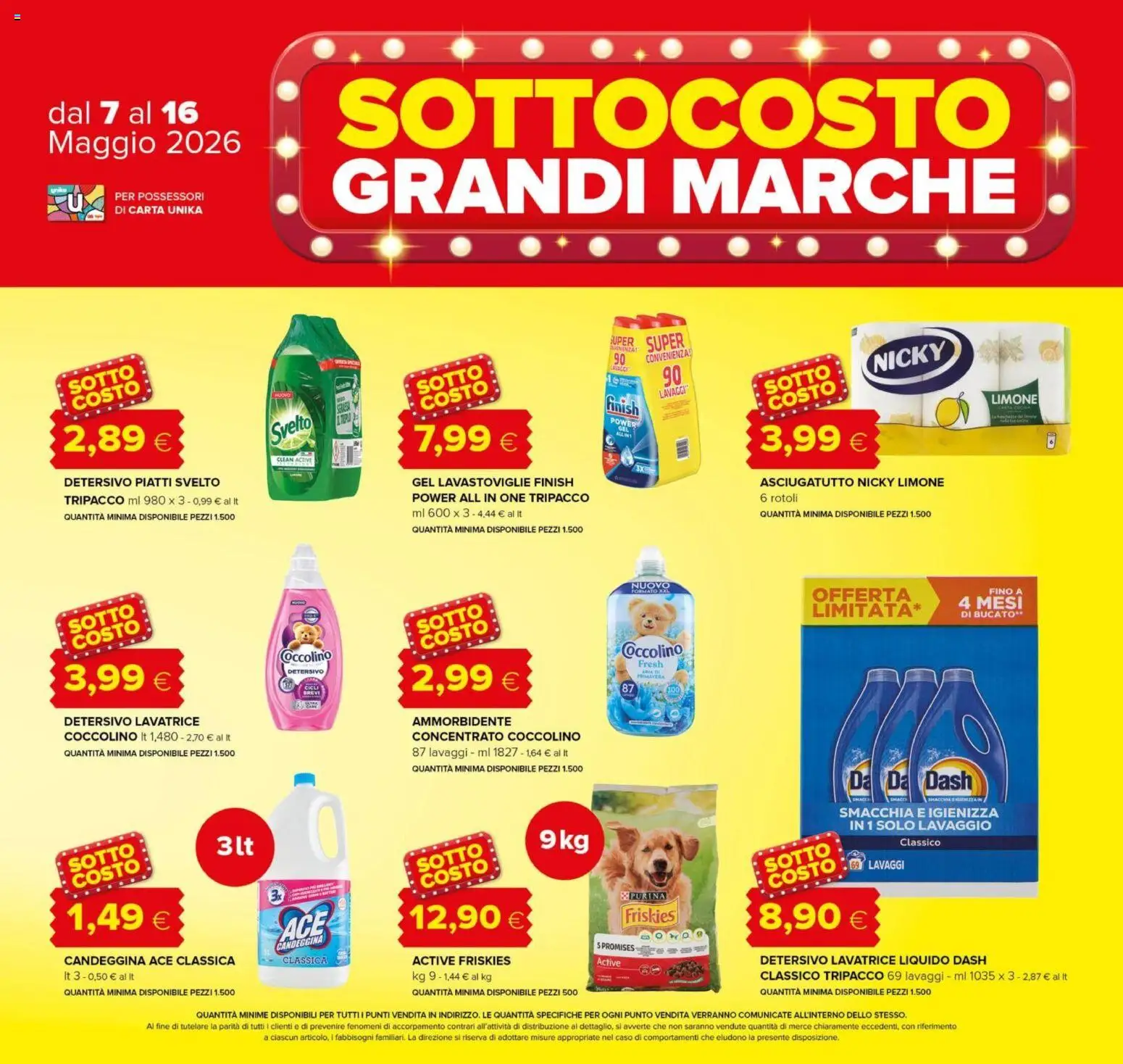 Volantino Oasi del 07.05.2026 | Pagina: 5 | Prodotti: Candeggina, Limone, Lavastoviglie, Asciugatutto