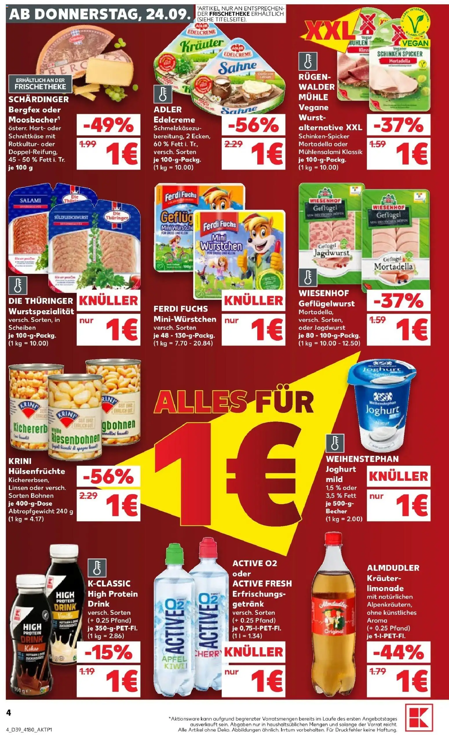 Prospekt Kaufland ab 21.09.2026 » Angebote Online zum Blättern | Seite: 7 | Produkte: Mühle, Limonade, Schinken, Sahne