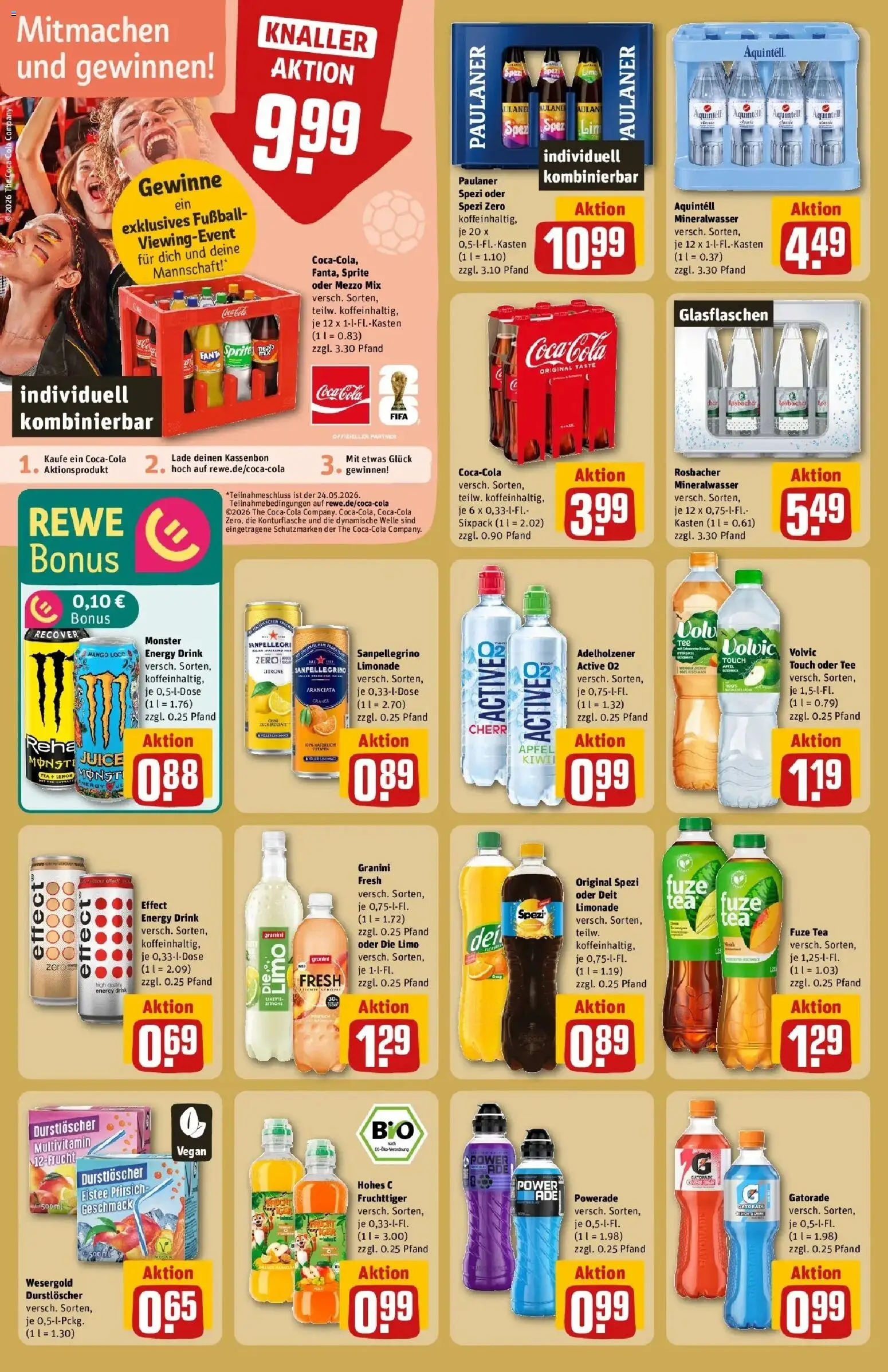 Rewe Prospekt Wallmerod – gültig ab 17.05.2026 | Seite: 24 | Produkte: Energy, Limonade, Mango, Pfirsich