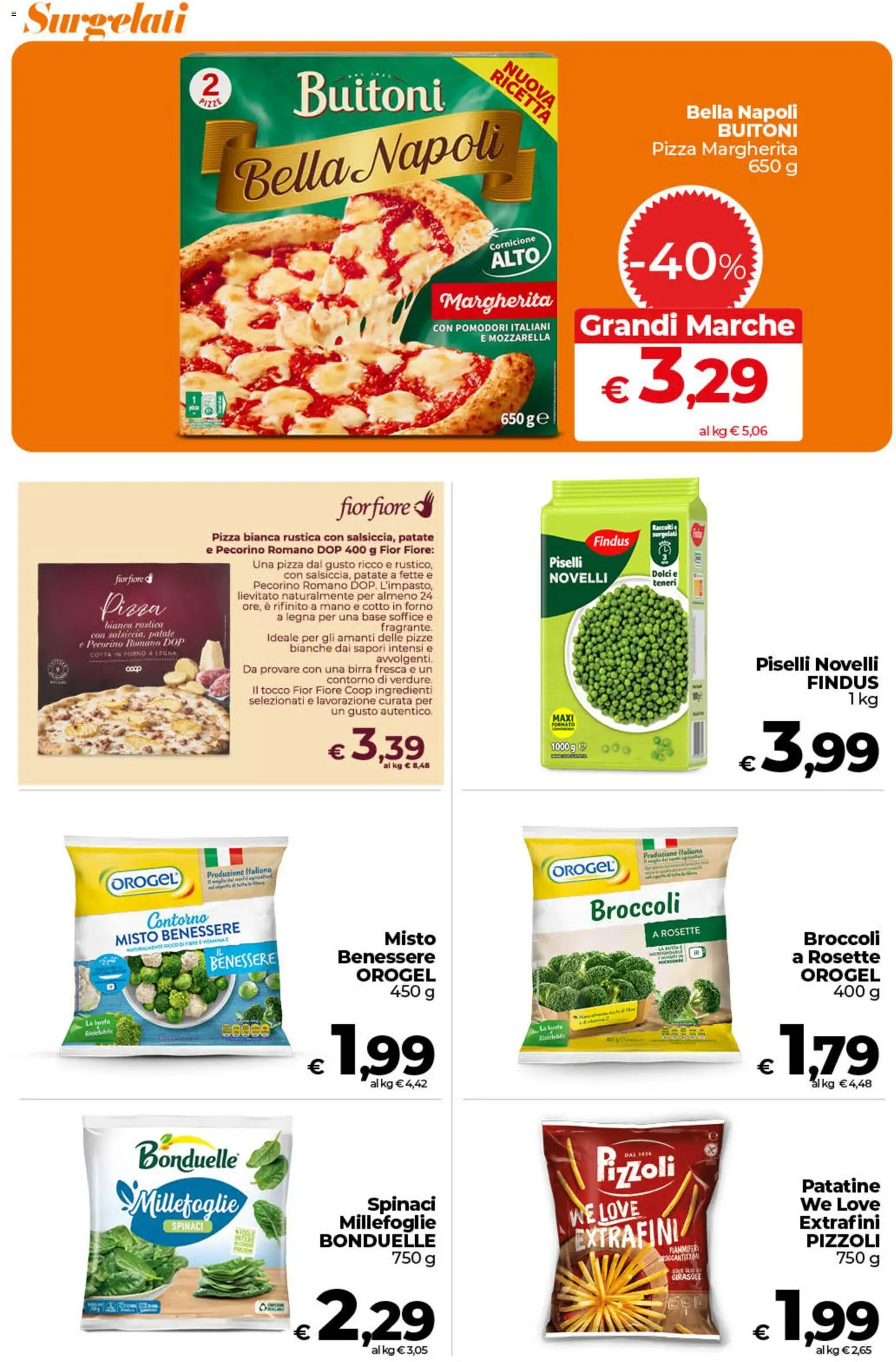Volantino Ipercoop del 11/09/2026 | Pagina: 39 | Prodotti: Patatine, Mozzarella, Spinaci, Piselli