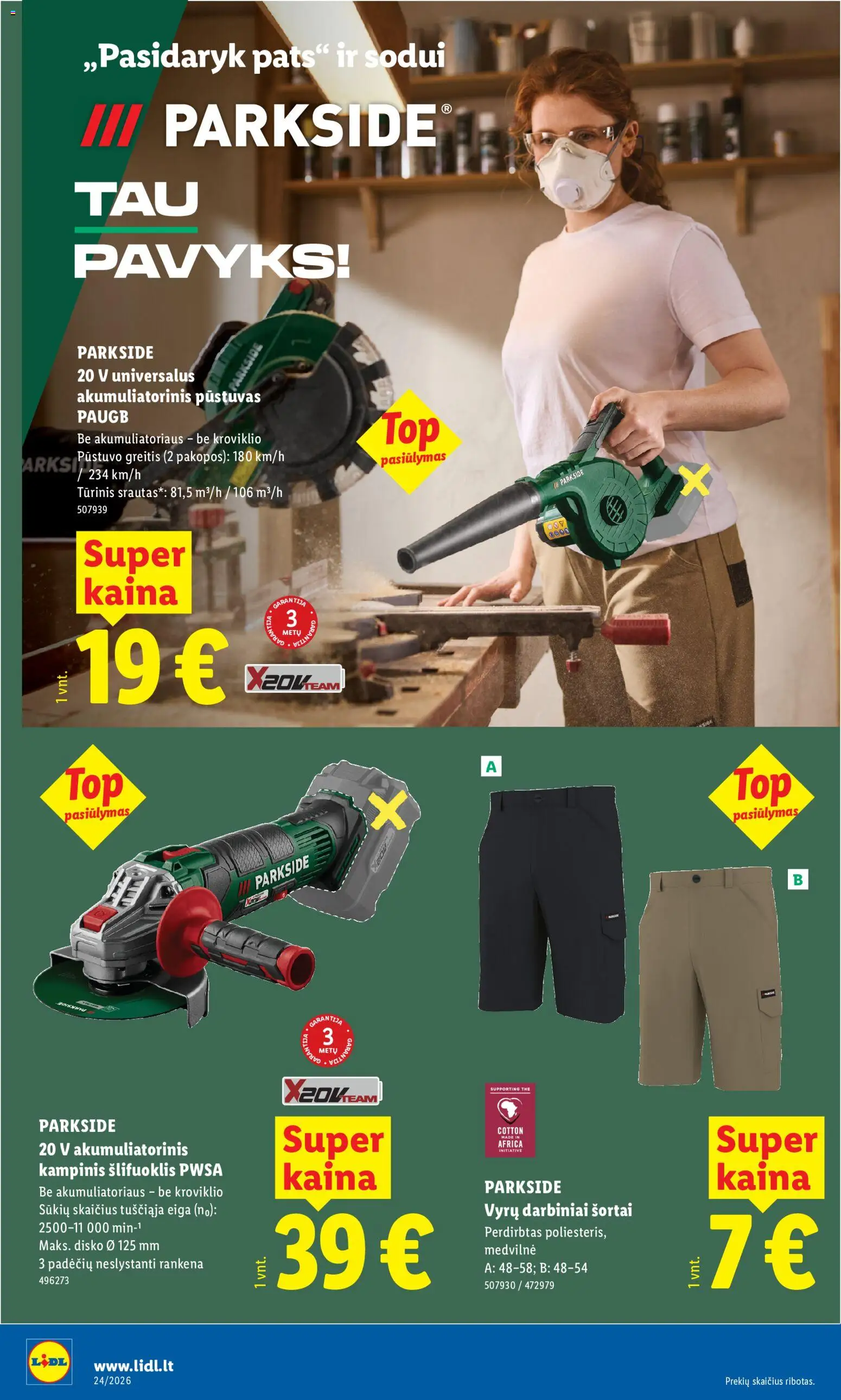 LIDL akcijos nuo 08.06.2026 | Puslapis: 18 | Prekių: Šortai
