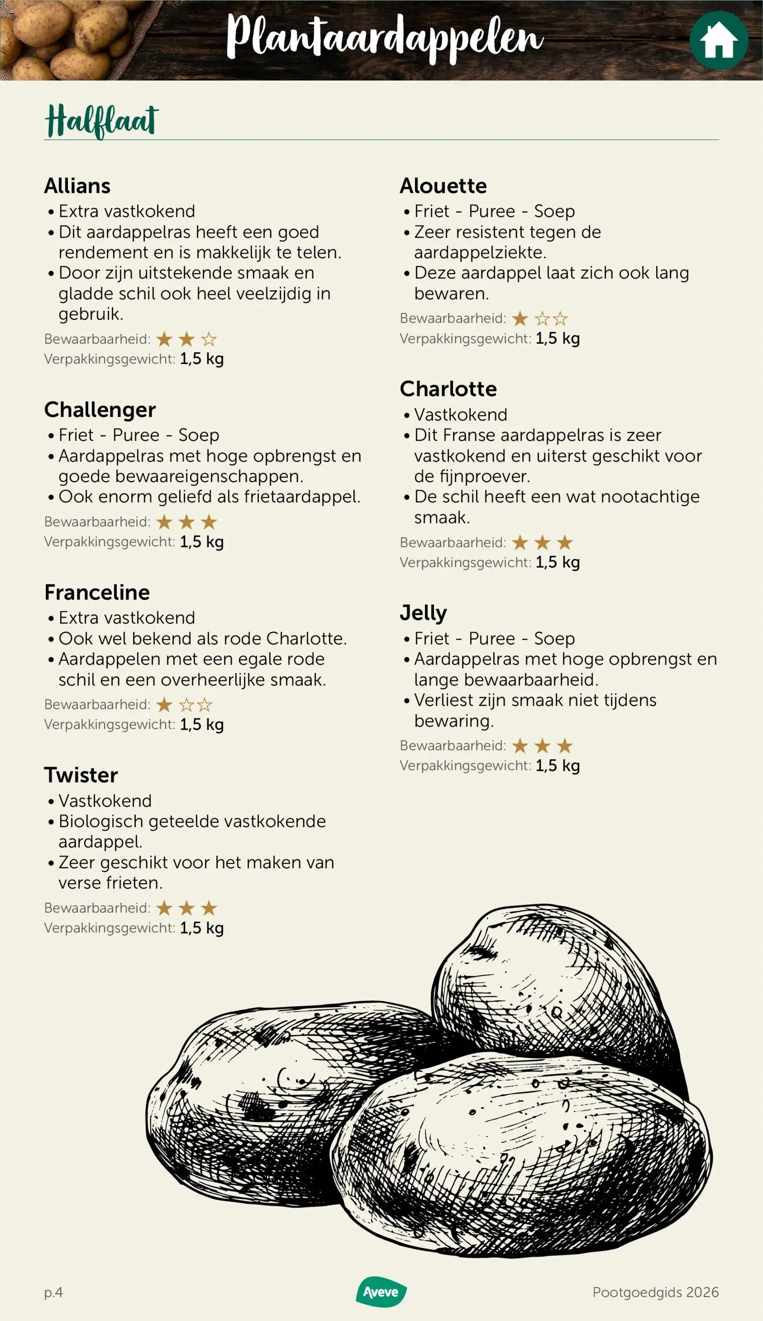 {H1} | Pagina: 4 | Producten: Friet, Aardappel