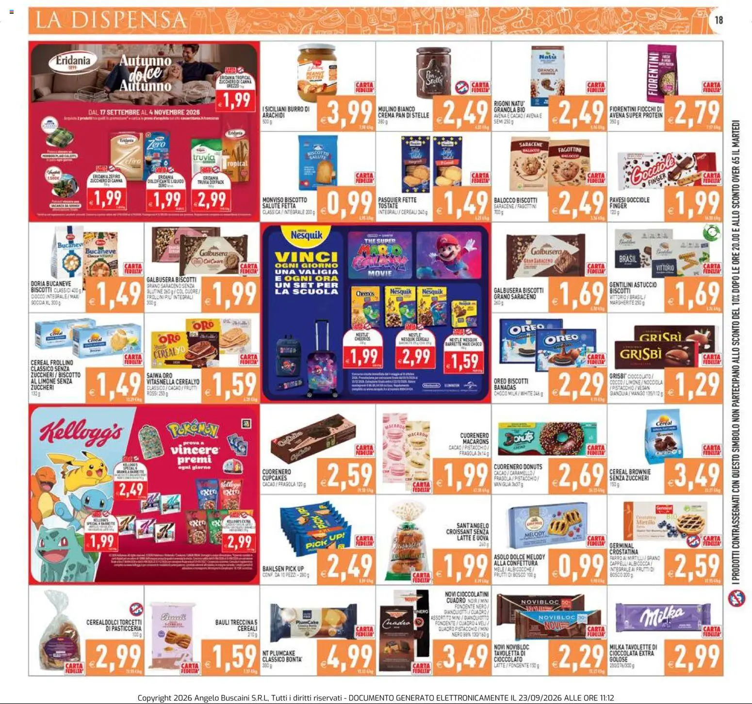 Volantino PIM Supermercati del 23/09/2026 | Pagina: 18 | Prodotti: Valigia, Mirtilli, Arachidi, Oreo
