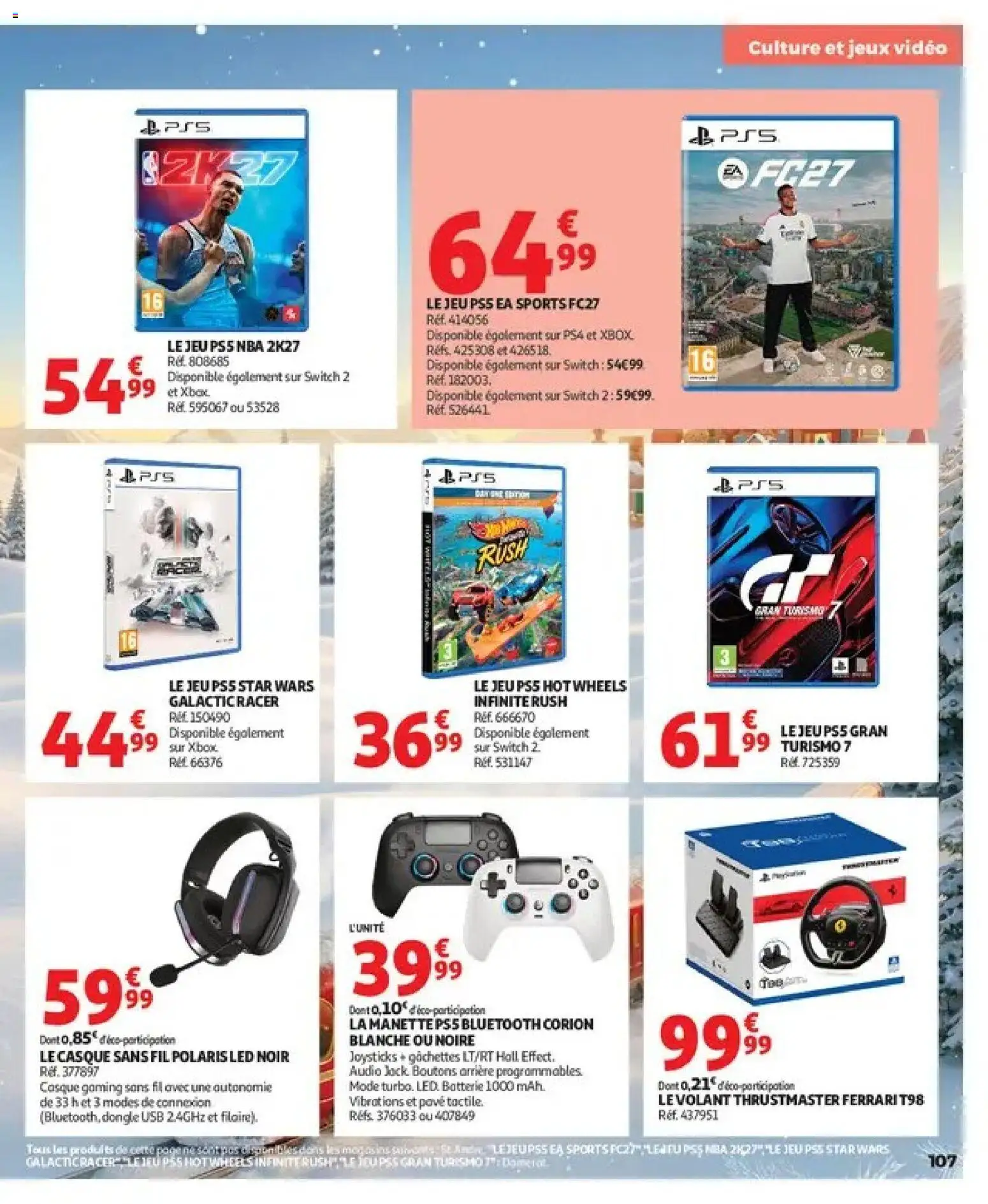 {H1} | Page: 107 | Produits: Audio, Xbox, Hot Wheels, Casque