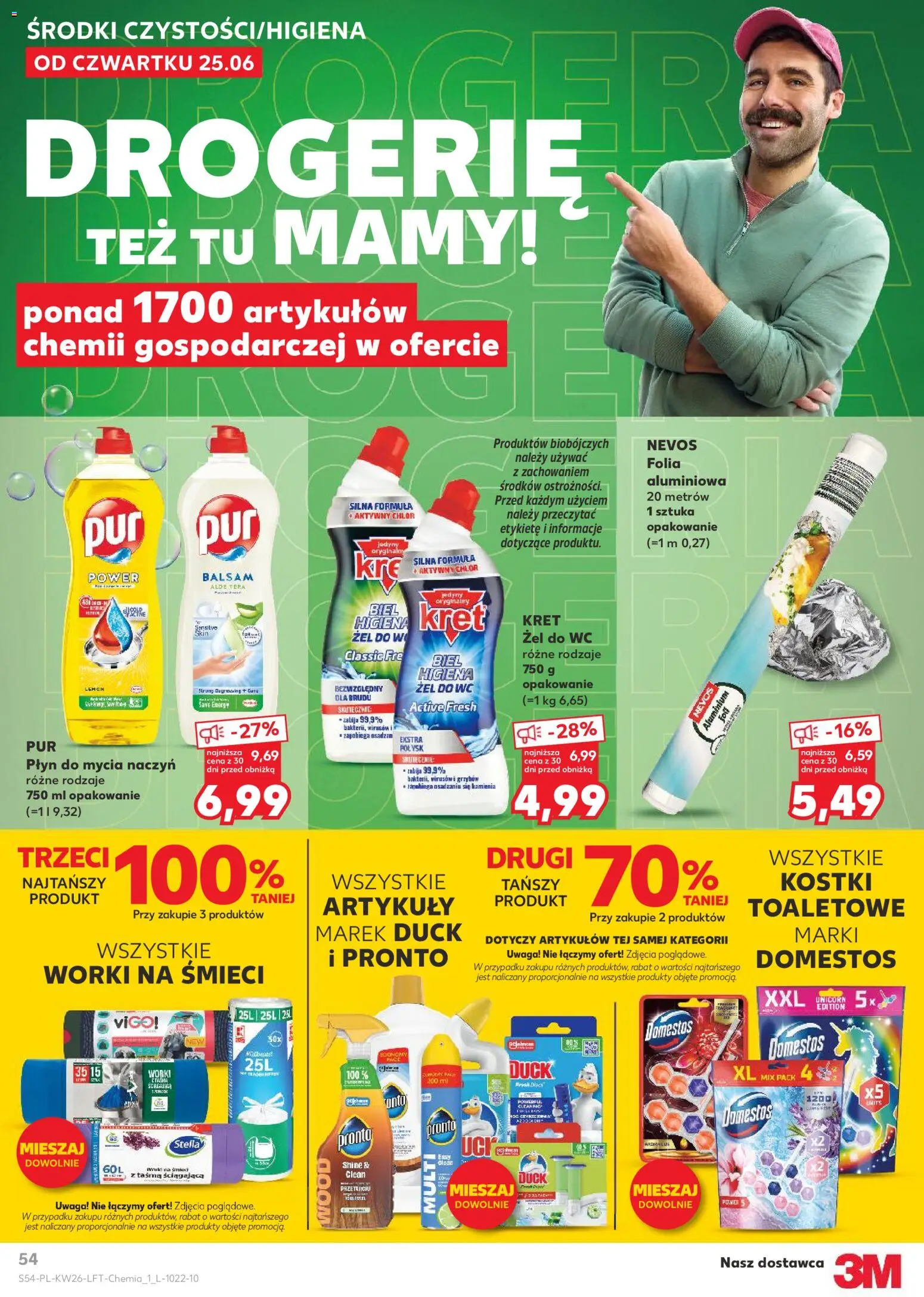 Kaufland gazetka od 25.06.2026 | Strona: 54 | Produkty: Cleaner, Domestos, Płyn do mycia naczyń
