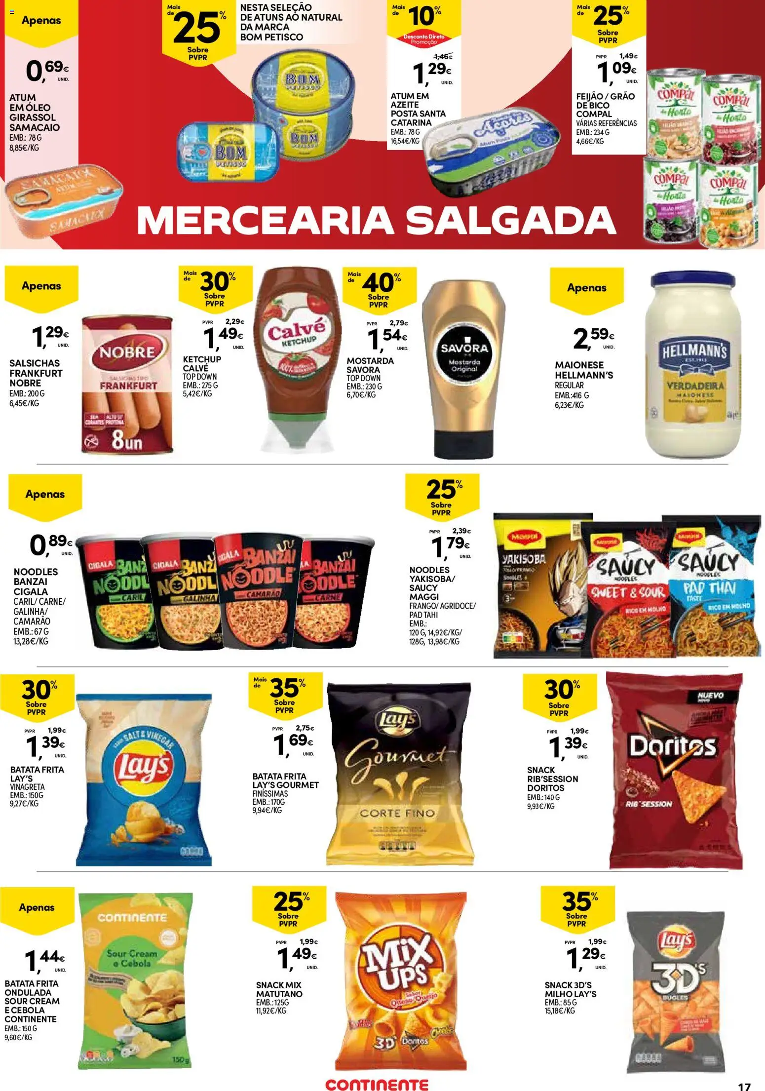 Continente Açores  │ válido de 14.05.2026 | Página: 17 | Produtos: Azeite, Top, Maionese, Milho