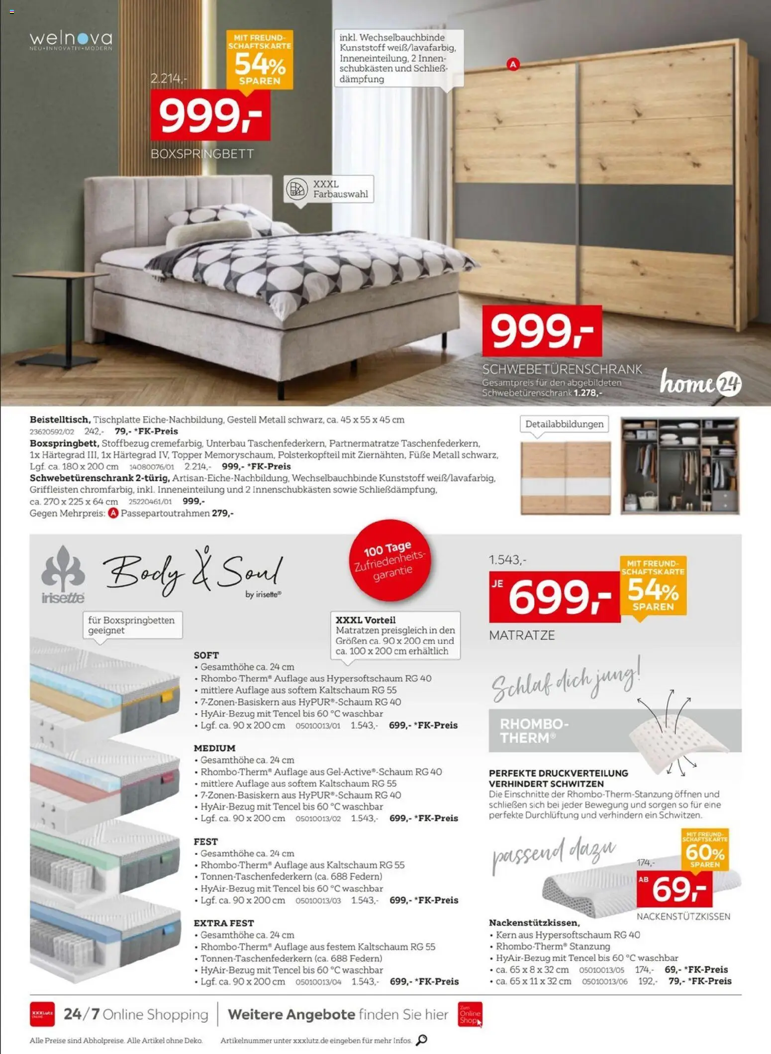 XXXLutz Jubiläum – gültig ab 11.07.2026 | Seite: 10 | Produkte: Matratze, Schwebetürenschrank, Boxspringbett, Topper