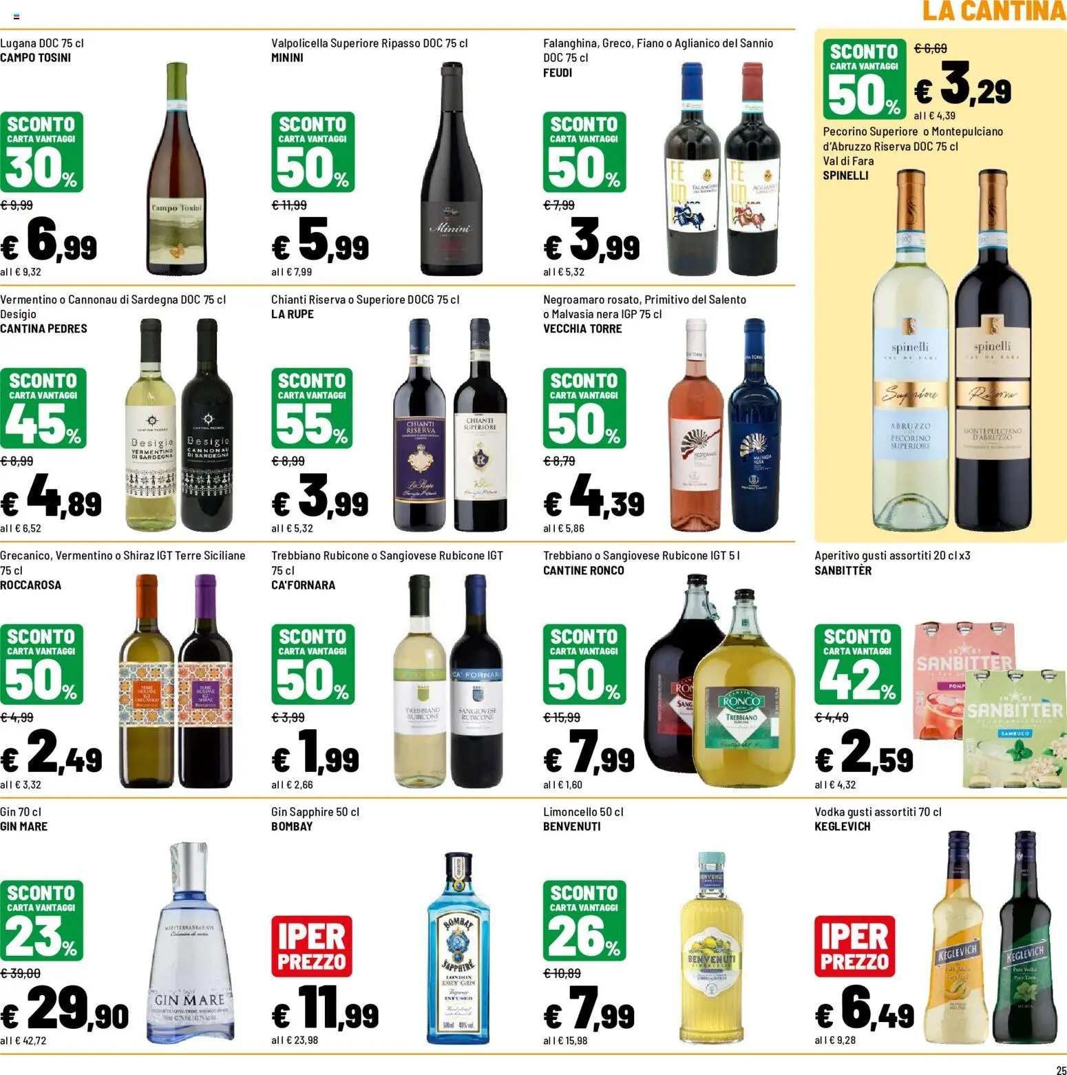 Volantino Iper del 30/07/2026 | Pagina: 25 | Prodotti: Calice, Limoncello, Pecorino, Aperitivo