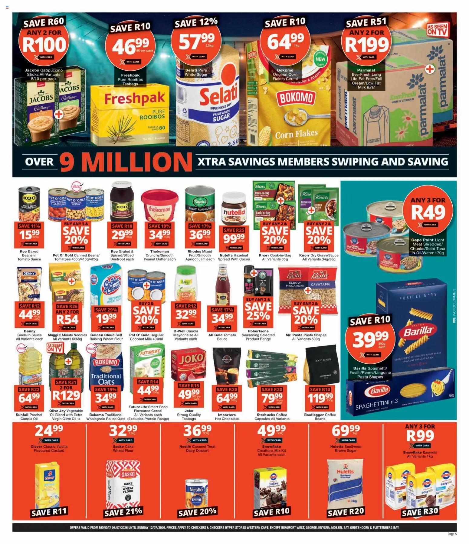 New Checkers catalogue – valid from 06/07/2026 | Page: 5 | Products: Grill, Pasta, Sauce, Caramel