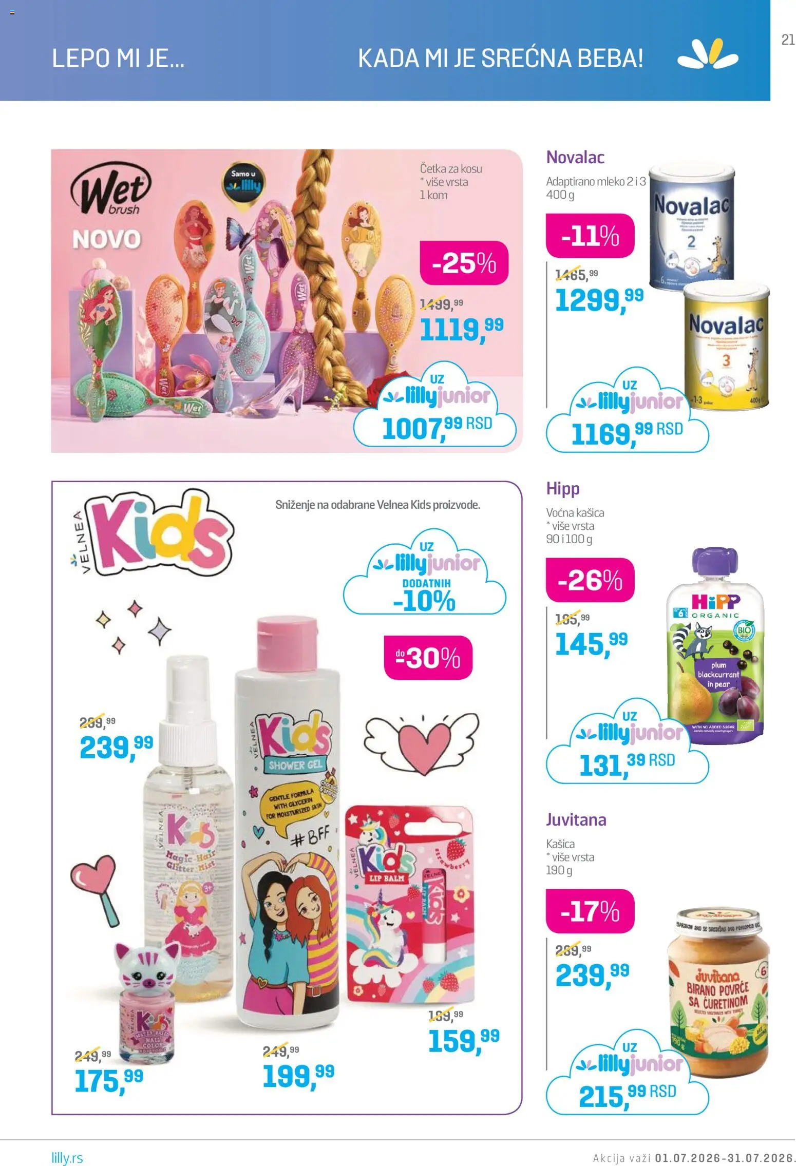 Lilly drogerie katalog - važi od 01.07.2026 | Strana: 21 | Proizvode: Cetka za kosu, Četka, Mleko