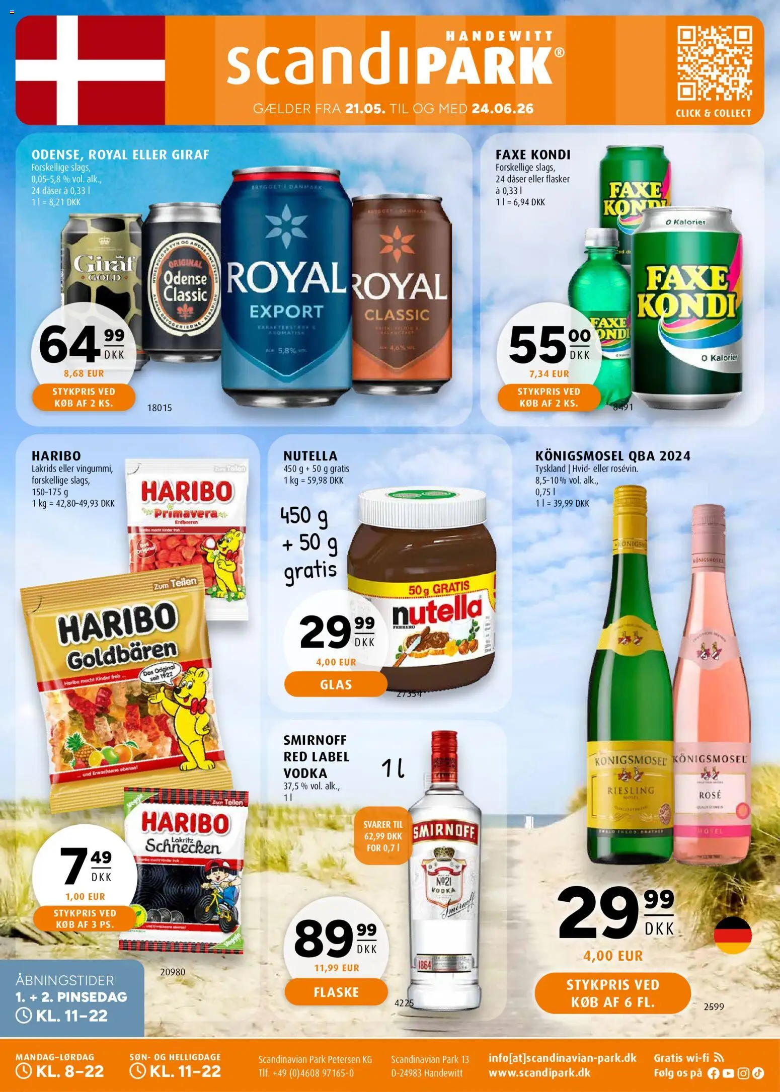 Scandinavian Park tilbudsavis – gyldig fra 21.05.2026 | Side: 1 | Produkter: Vodka, Lakrids, Faxe Kondi, Nutella