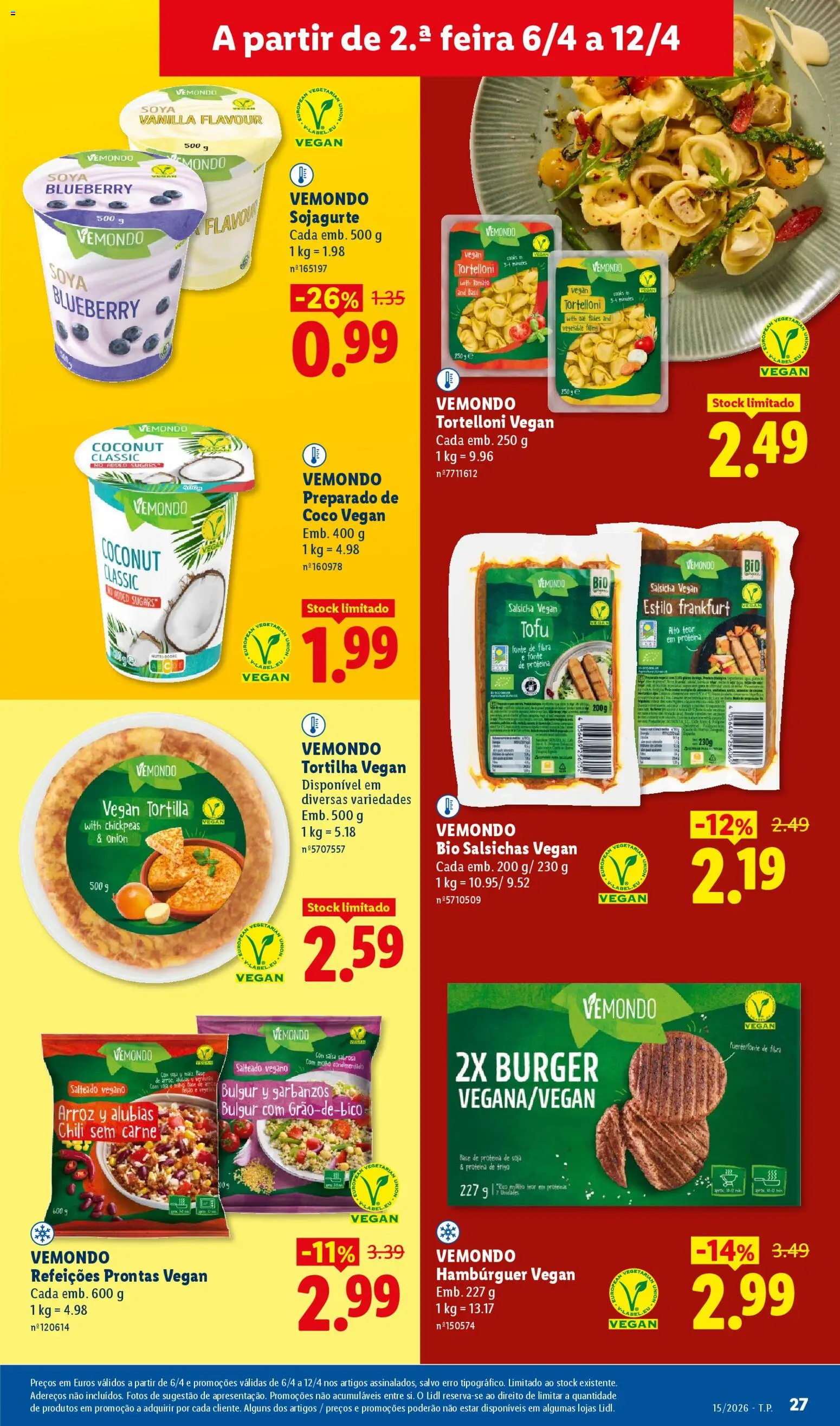 Lidl folheto │ válido de 06.04.2026 | Página: 27 | Produtos: Hambúrguer, Arroz, Carne, Proteina