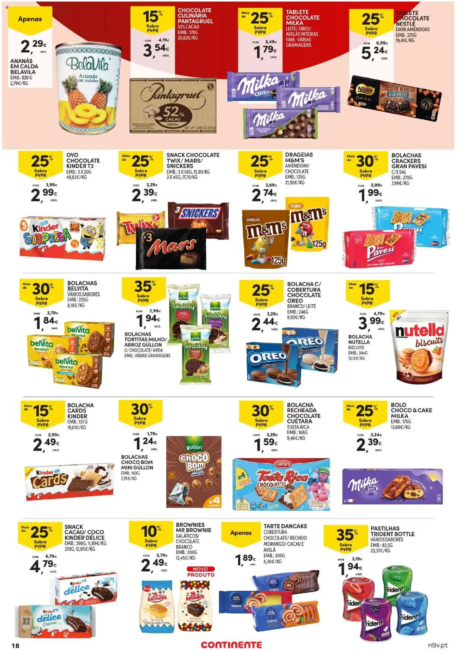 Continente Açores │ válido de 17/09/2026 | Página: 18 | Produtos: Brownies, Cacau, Arroz, Coco