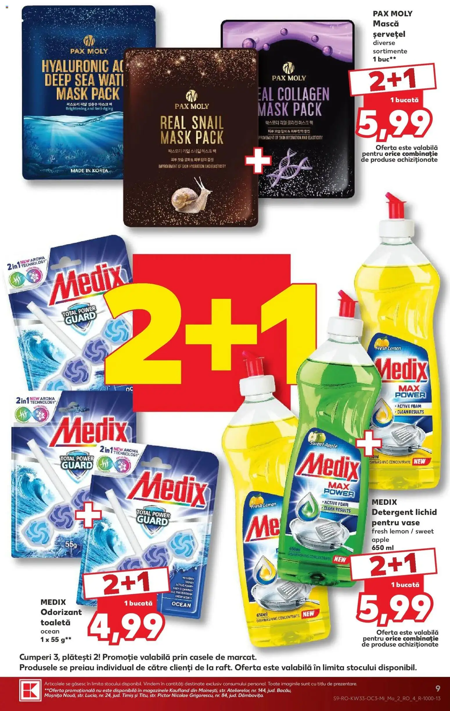 Kaufland Domnesti 12.08.2026 - Revista si Oferta | Pagină: 9 | Produse: Clean, Vase, Toaletă, Apple