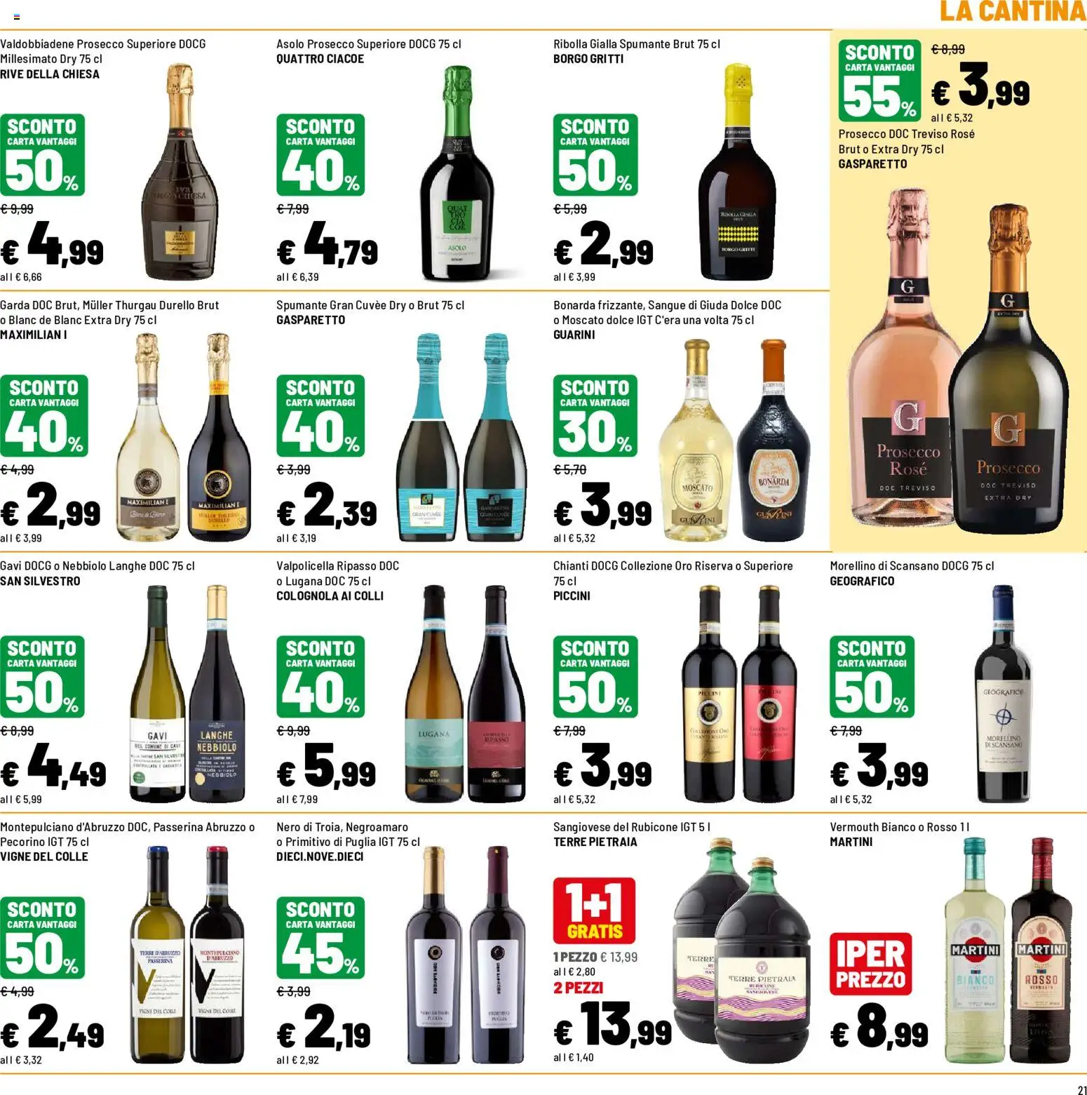 Volantino Iper del 20/07/2026 | Pagina: 21 | Prodotti: Prosecco, Spumante, Pecorino