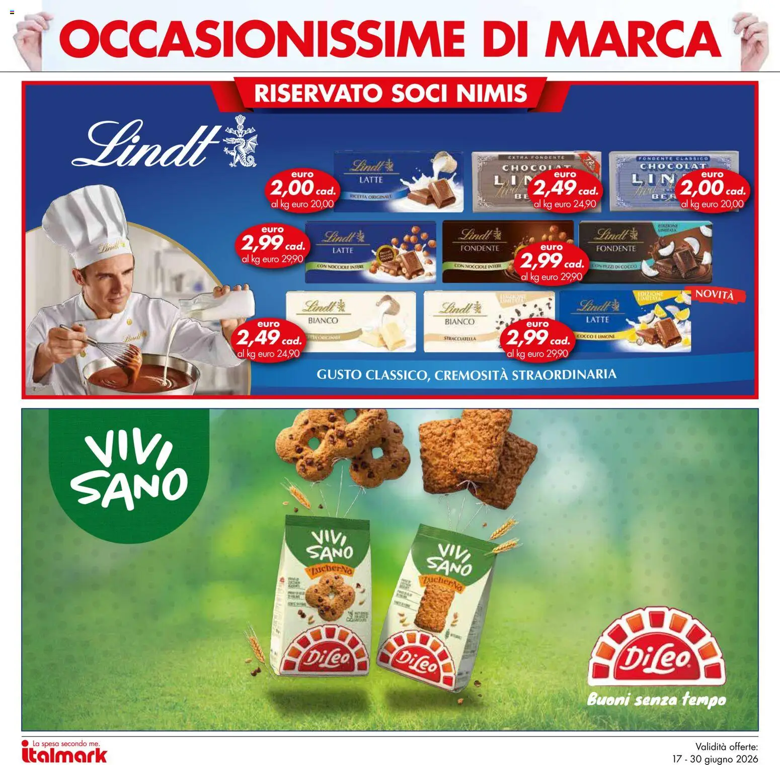 Volantino Italmark del 17.06.2026 | Pagina: 4 | Prodotti: Latte, Limone, Nocciole, Stracciatella