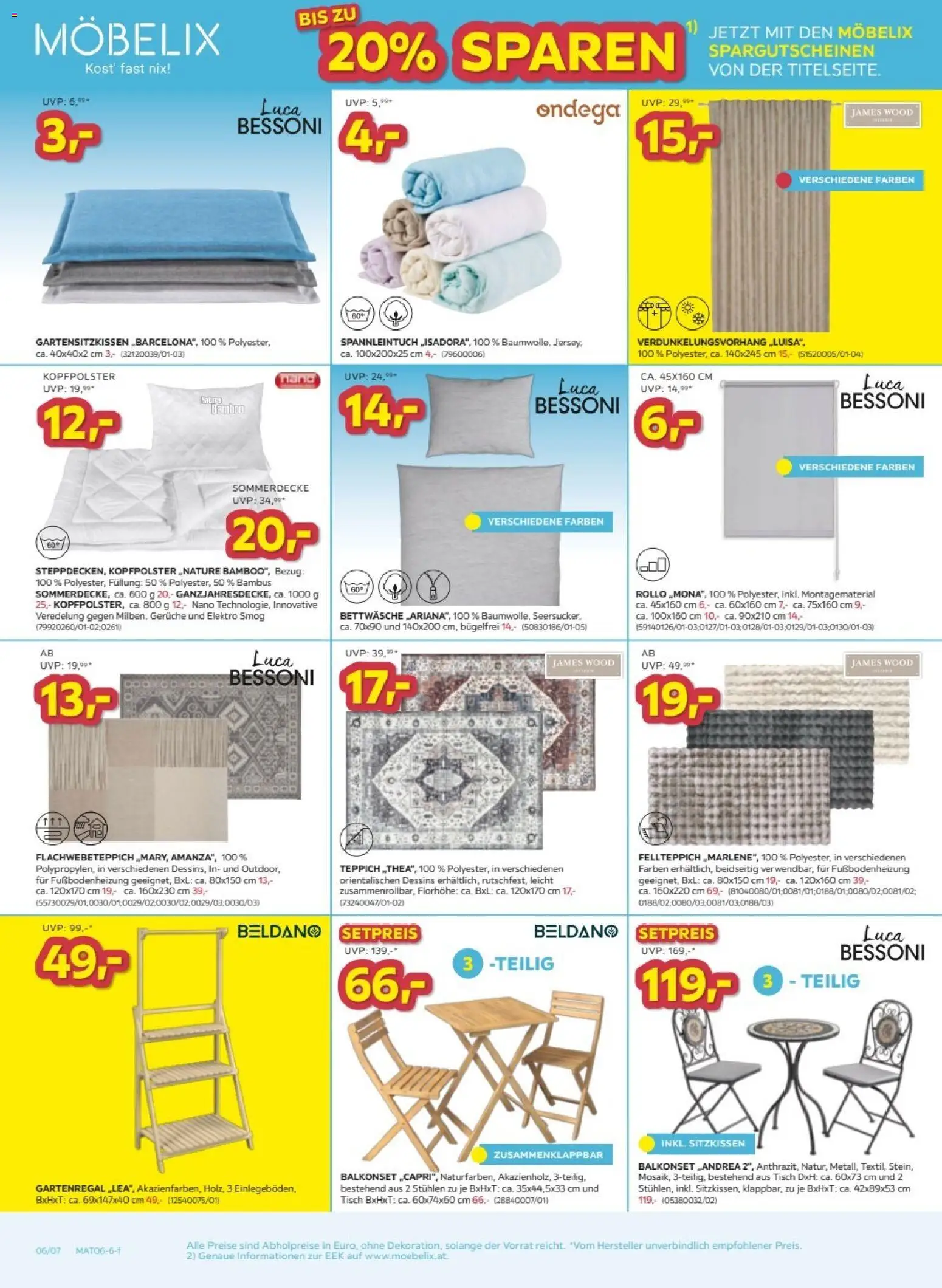 Möbelix Angebote gültig ab 01.06.2026 | Seite: 6 | Produkte: Tisch, Teppich