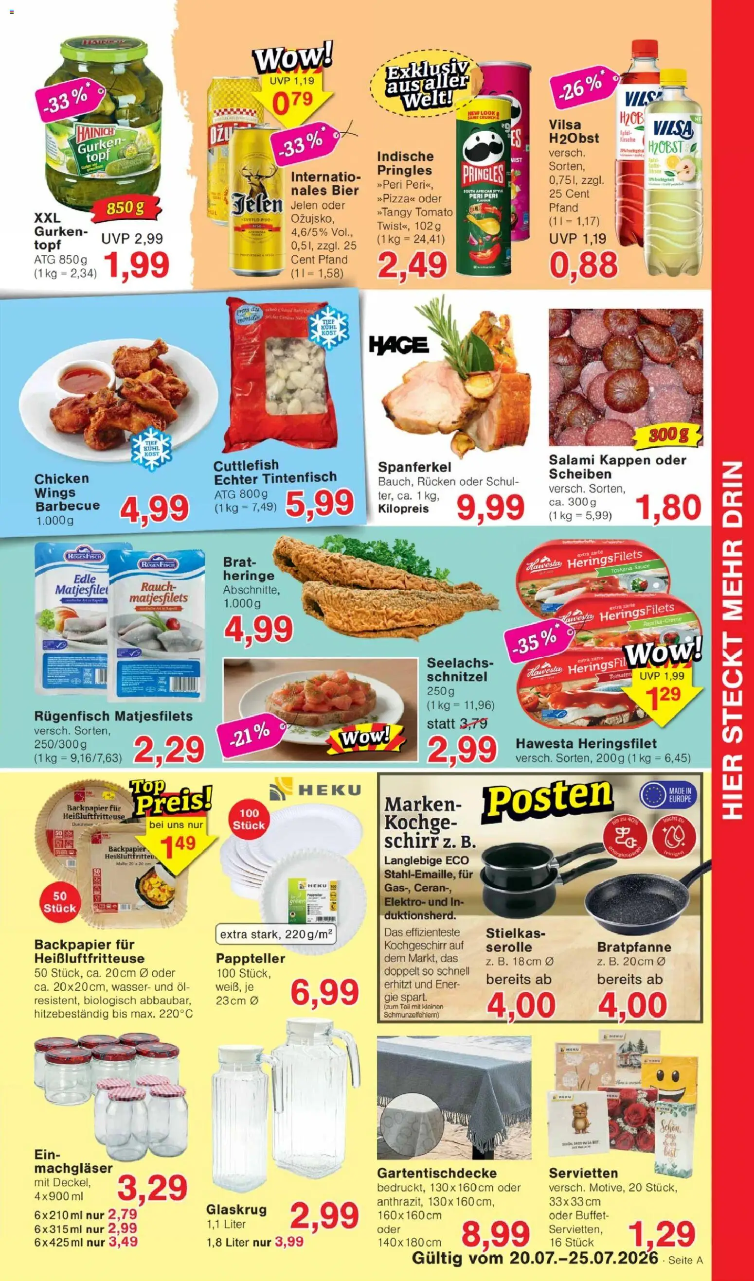 Jawoll Prospekt – gültig ab 20.07.2026 | Seite: 5 | Produkte: Tintenfisch, Fisch, Pringles, Heißluftfritteuse