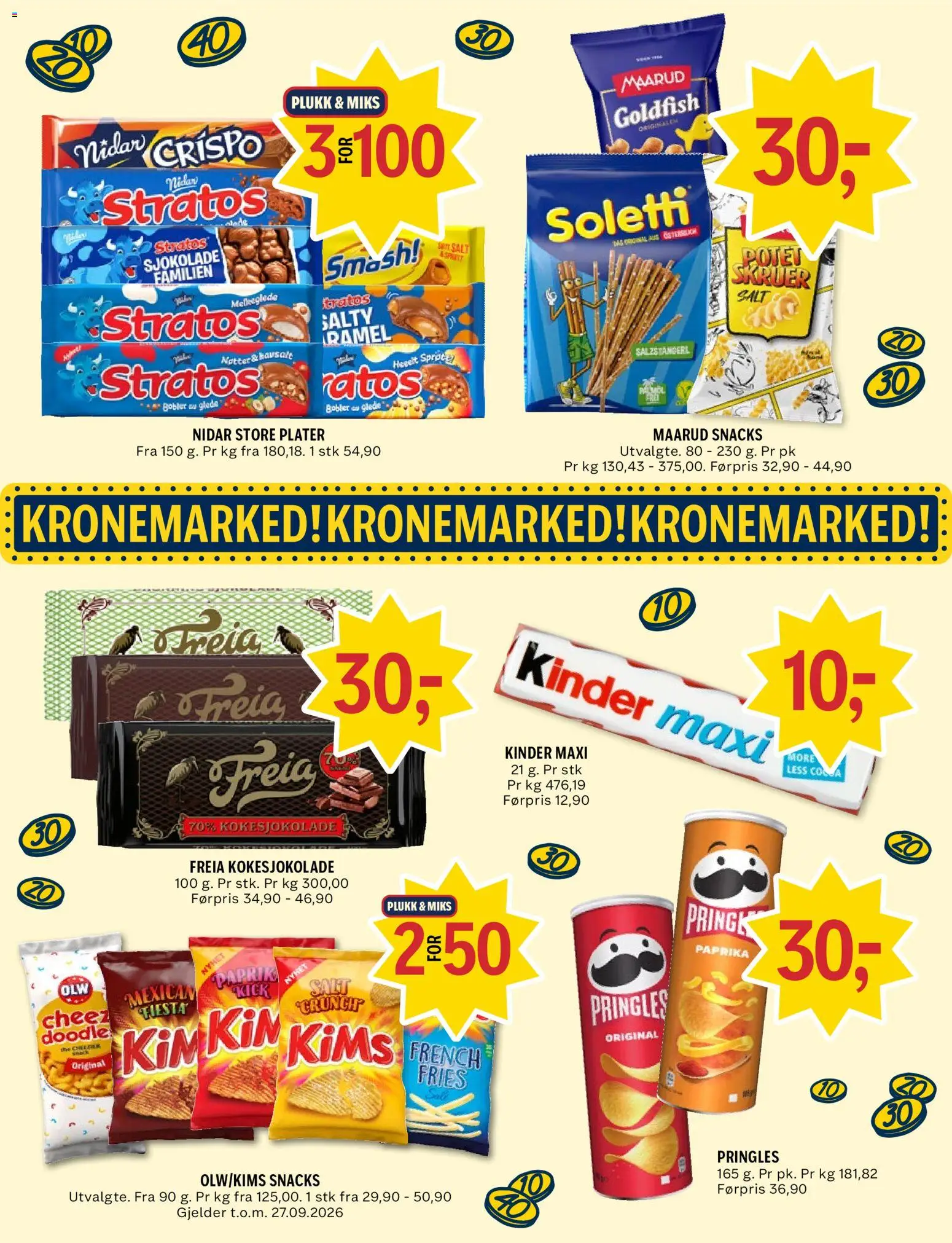 {H1} | Side: 7 | Produkter: Nøtter, Kokesjokolade, 1, Salt