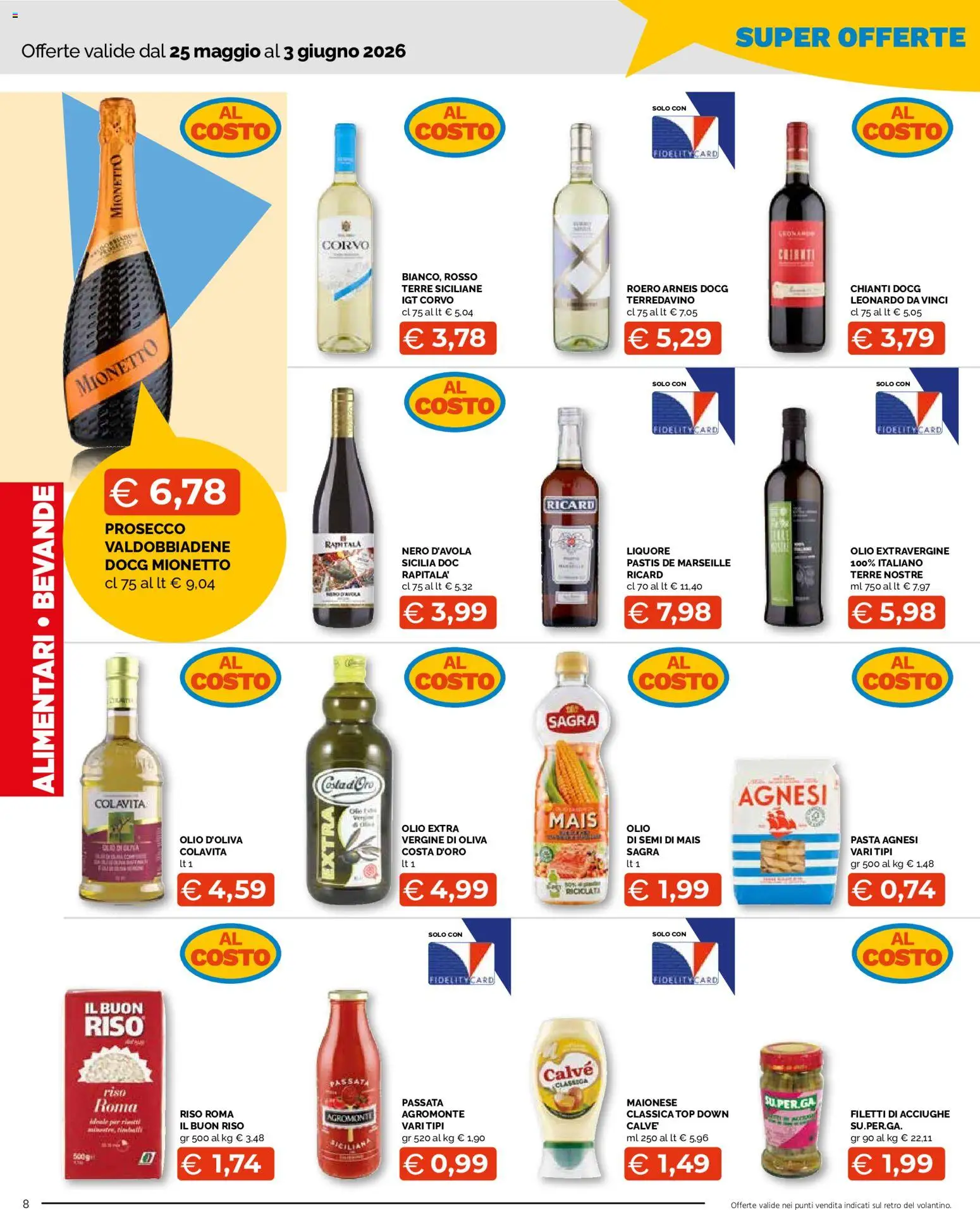 Volantino Mercatò del 25.05.2026 | Pagina: 8 | Prodotti: Olio, Top, Mais, Liquore