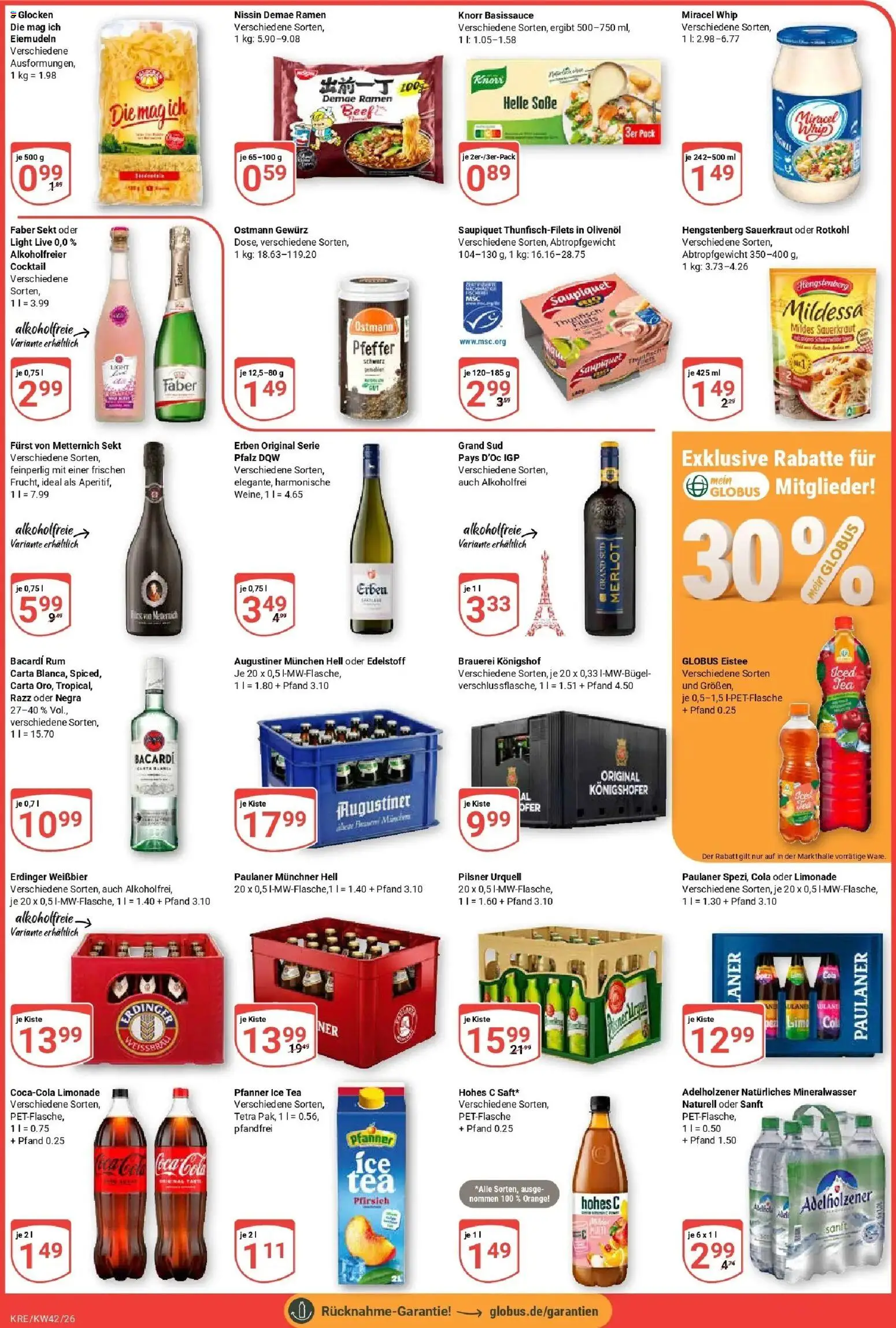 Globus Prospekt Krefeld (ab 12.10.2026) » Angebote online | Seite: 4 | Produkte: Cola, Limonade, Mineralwasser, Pfeffer
