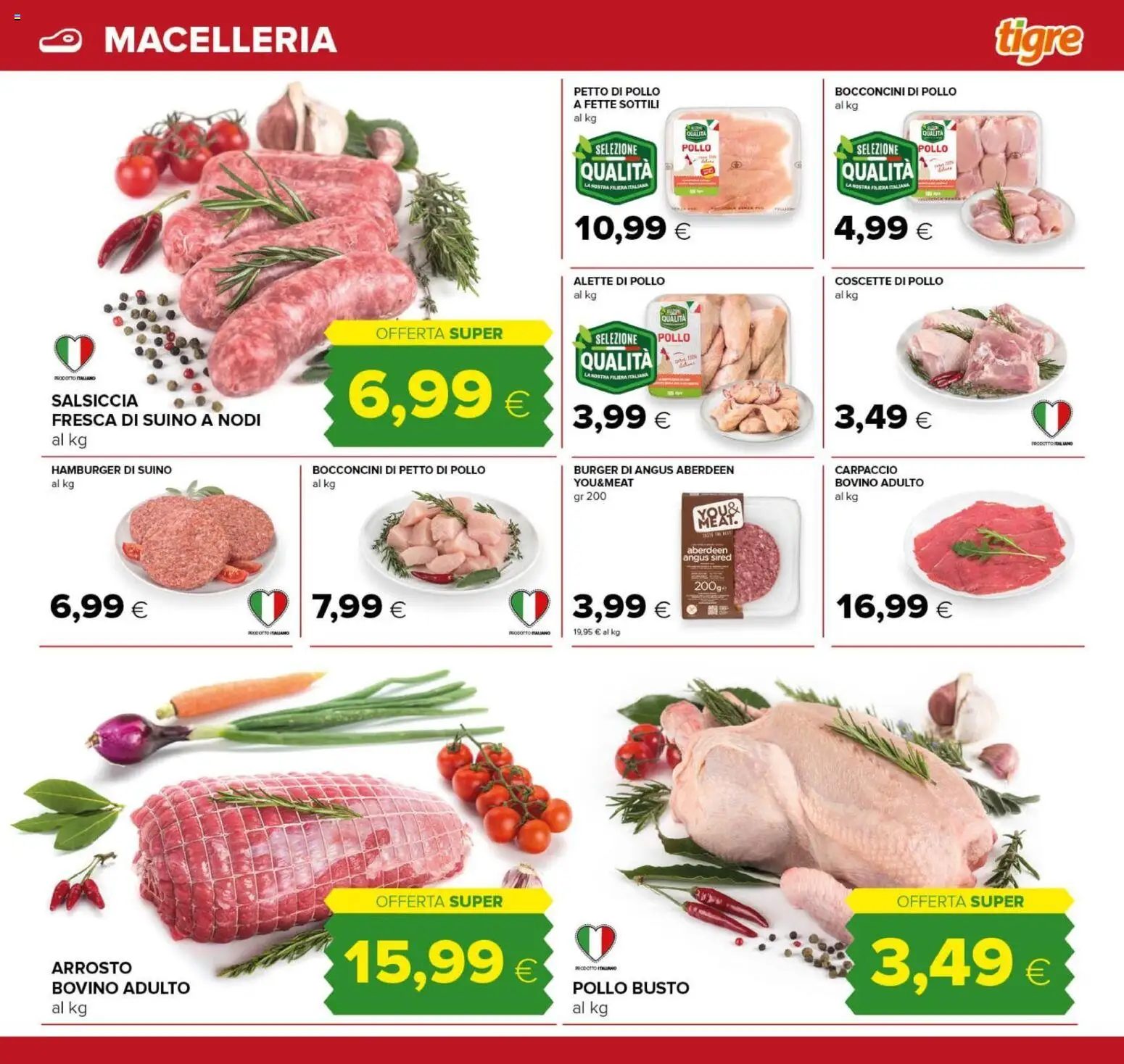 Volantino Tigre del 22/10/2026 | Pagina: 11 | Prodotti: Petto di Pollo, Arrosto, Carpaccio, Suino