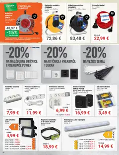Pevex Katalog - Pregled kataloga iz trgovine Pevex, vrijedi od 27.08.2026 | Stranica: 24 | Proizvodi: Kabelska motalica, Reflektor, Led, Kabel