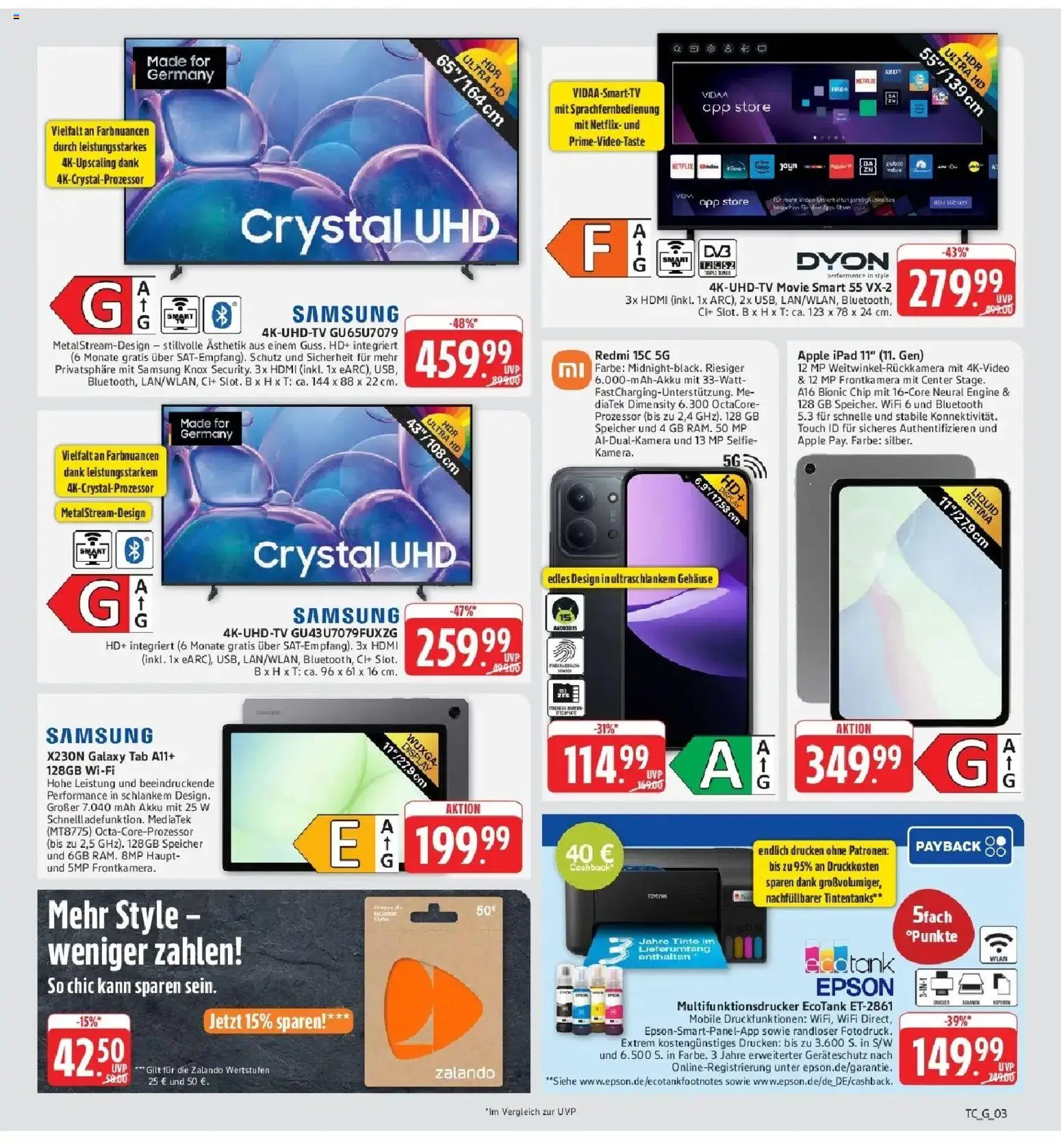 Edeka Prospekt Ulm-Lehr (ab 10.08.2026) » Angebote Online | Seite: 56 | Produkte: Epson, USB, Ipad, Samsung