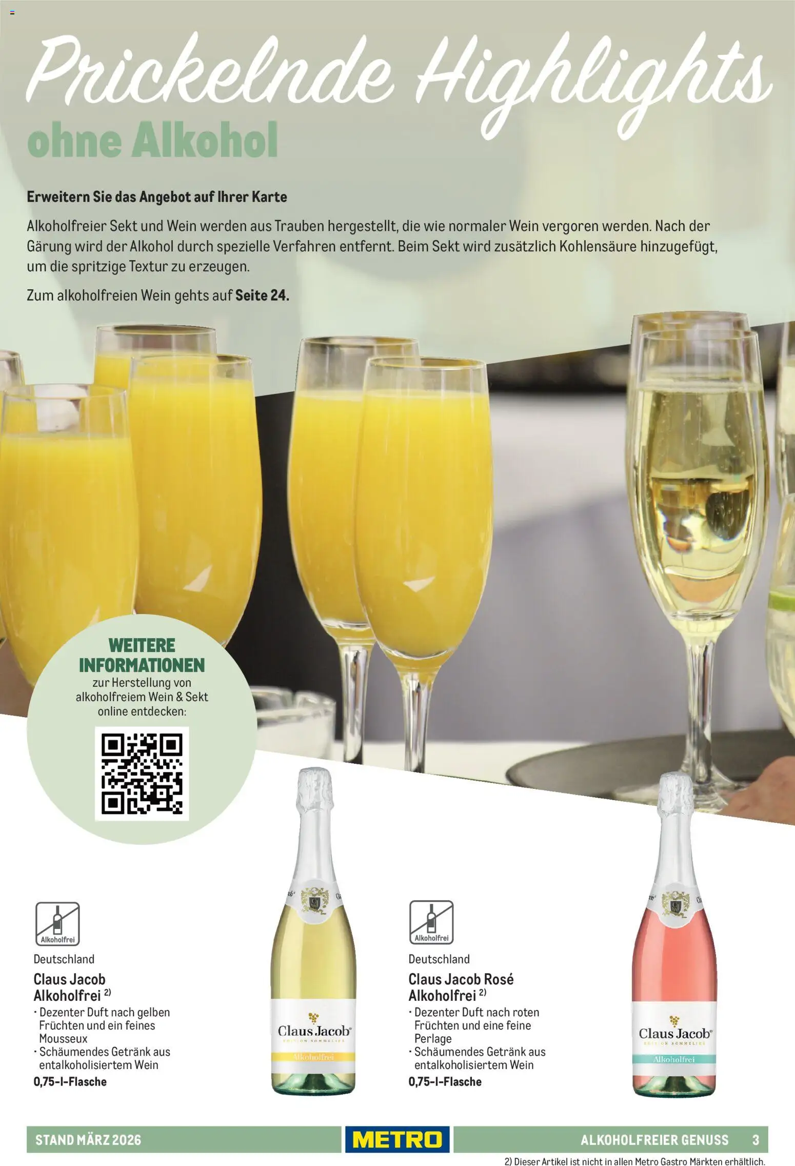 Metro Hauswein-Katalog – gültig ab 03.03.2026 | Seite: 3 | Produkte: Duft, Alkohol, Wein, Alkoholfreier Sekt