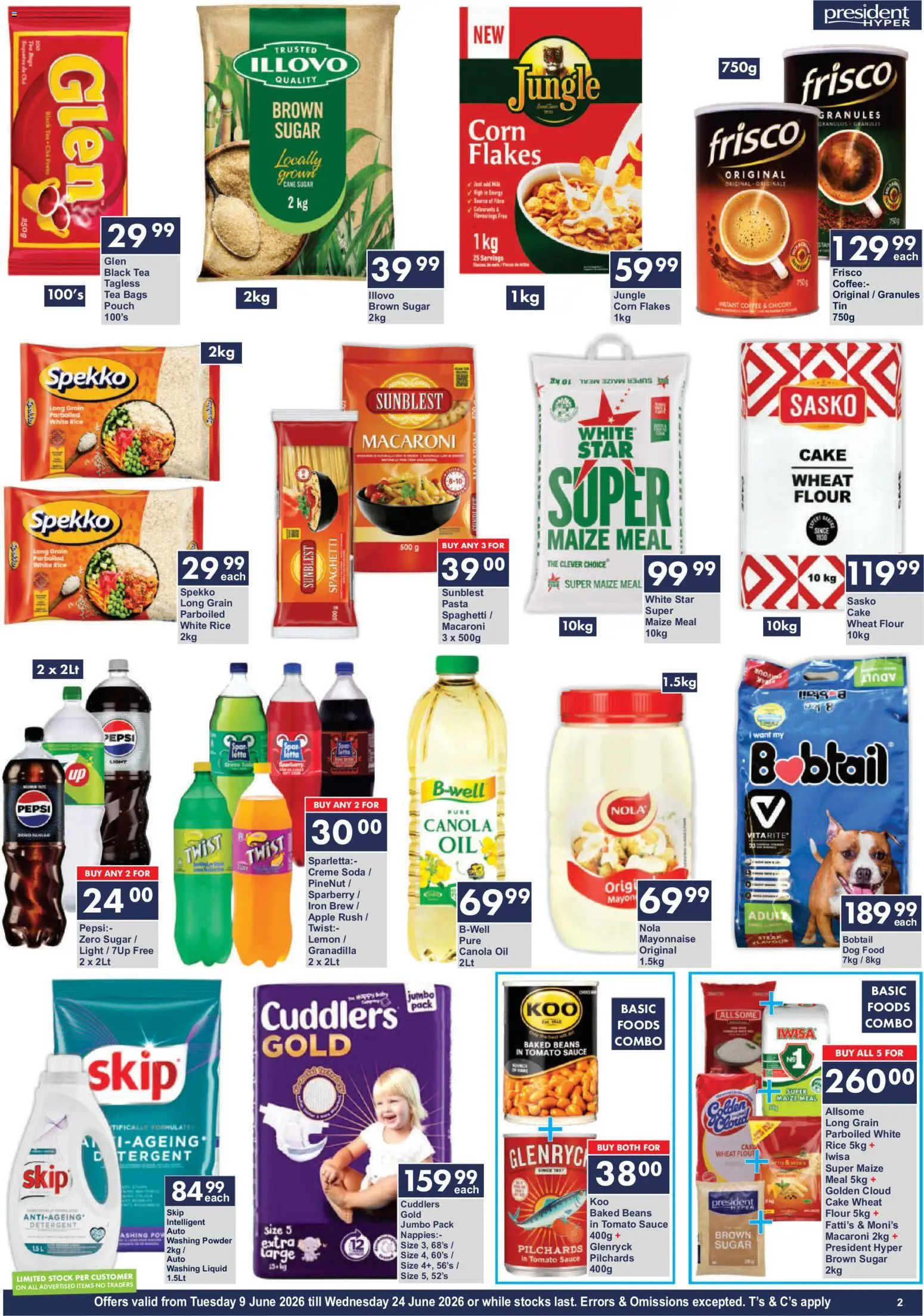 New President Hyper catalogue – valid from 09/06/2026 | Page: 2 | Products: Light, Powder, Flakes, Sugar