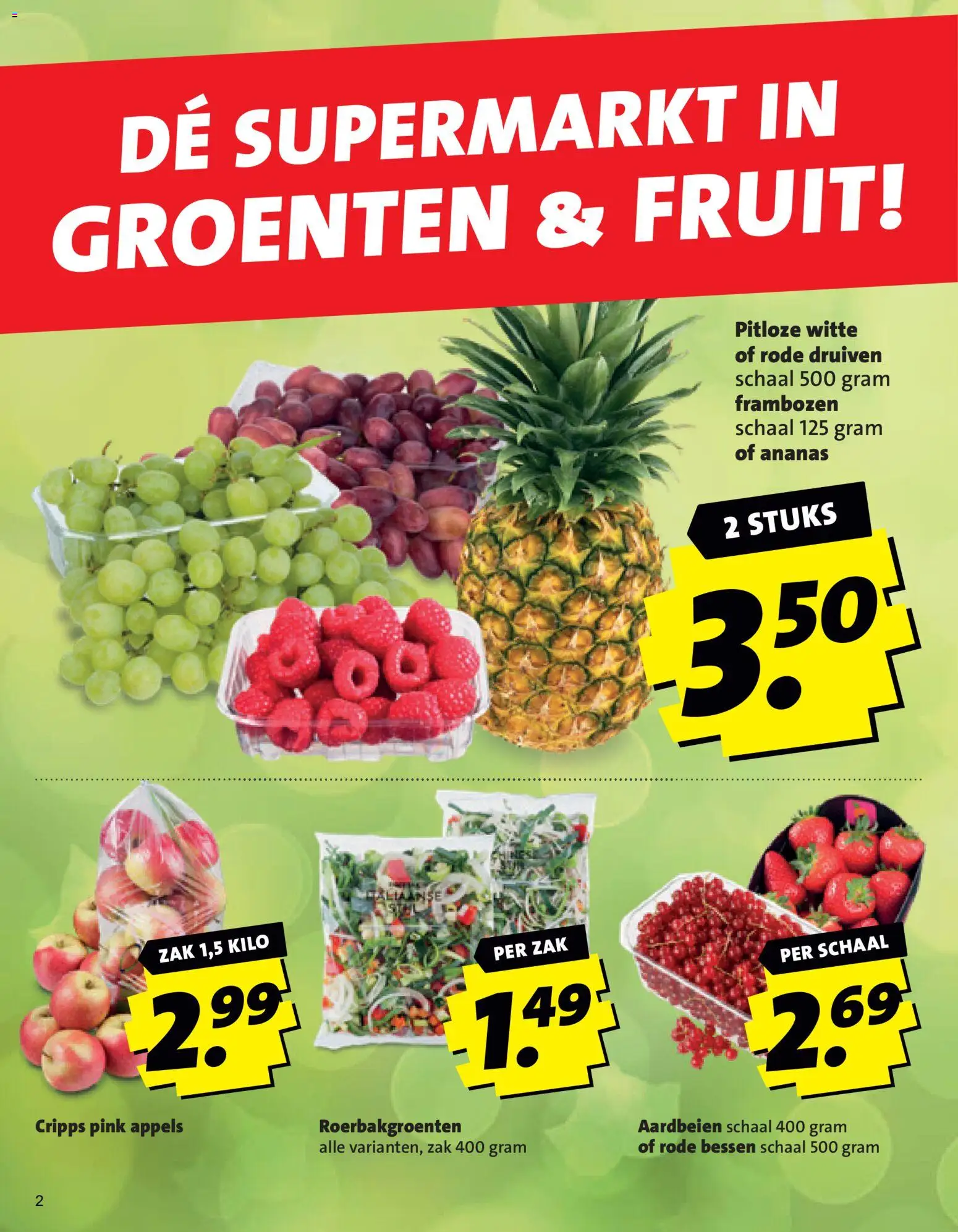 {H1} | Pagina: 2 | Producten: Appels, Ananas, Aardbeien, Groenten