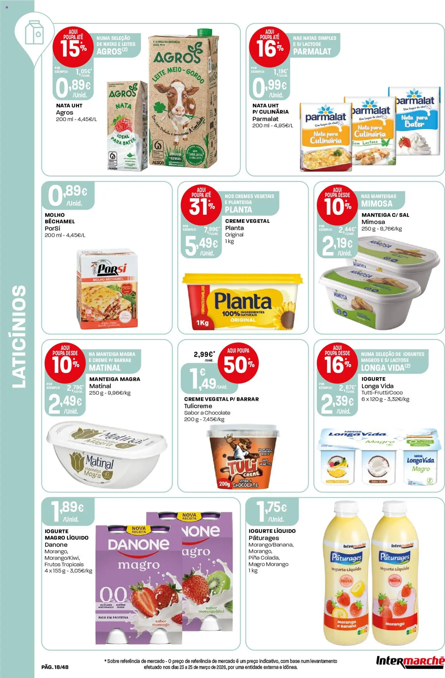 Intermarché folheto │ válido de 07.05.2026 | Página: 18 | Produtos: Iogurtes, Chocolate, Creme, Proteina
