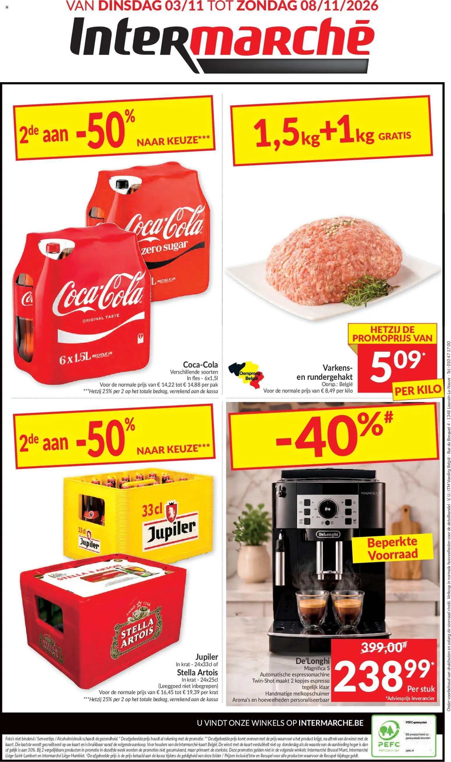 {H1} | Pagina: 14 | Producten: Coca Cola, Kaart, Rundergehakt, Melkopschuimer