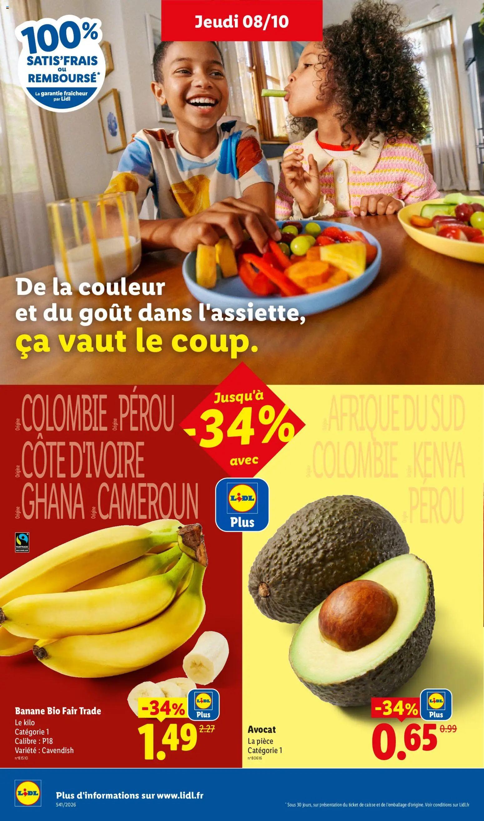 {H1} | Page: 2 | Produits: Avocat, Banane bio, Banane