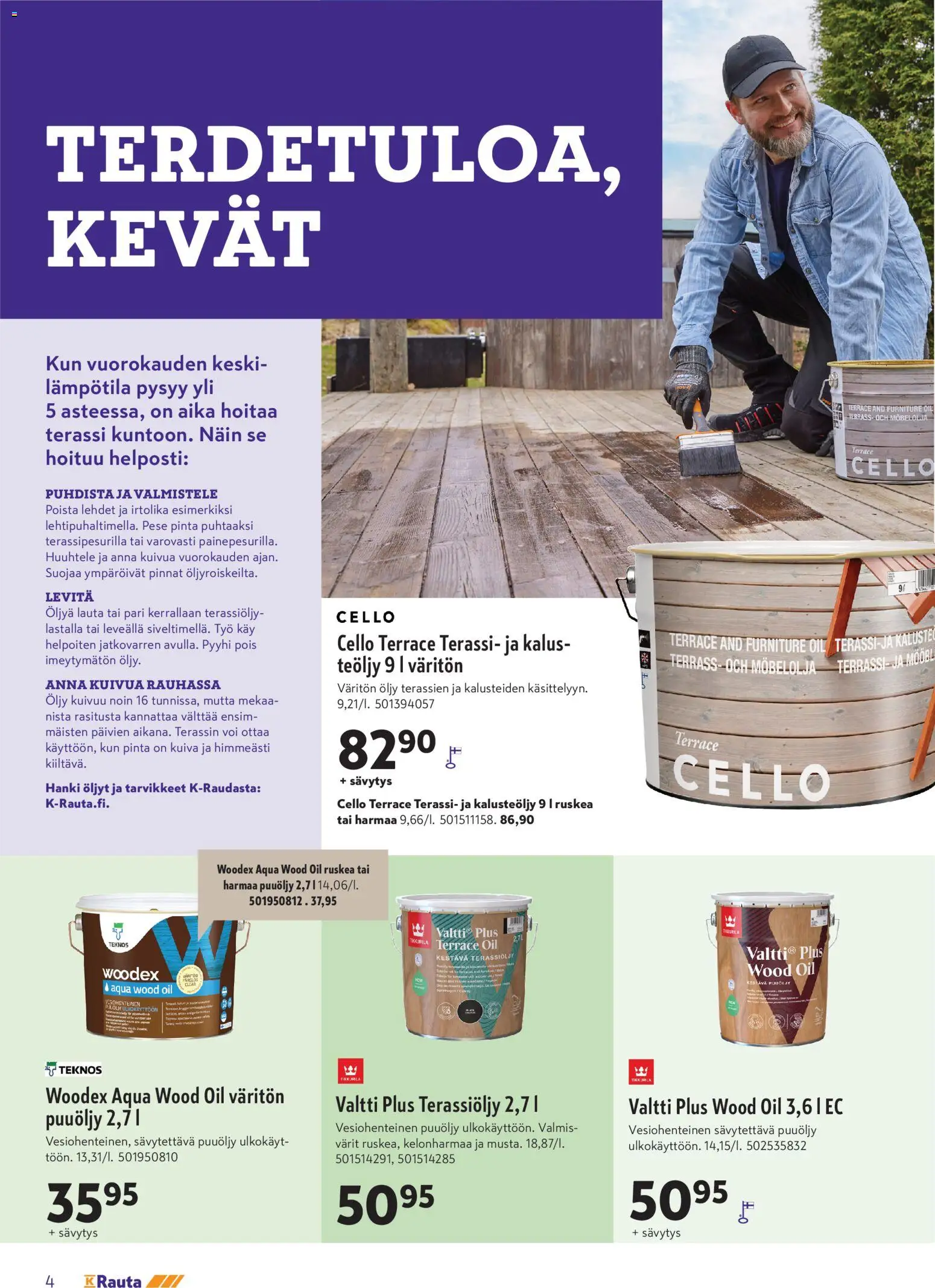 K-Rauta tarjoukset – voimassa 15.04.2026 alkaen | Sivu: 4 | Tuotteet: Voi, Öljy