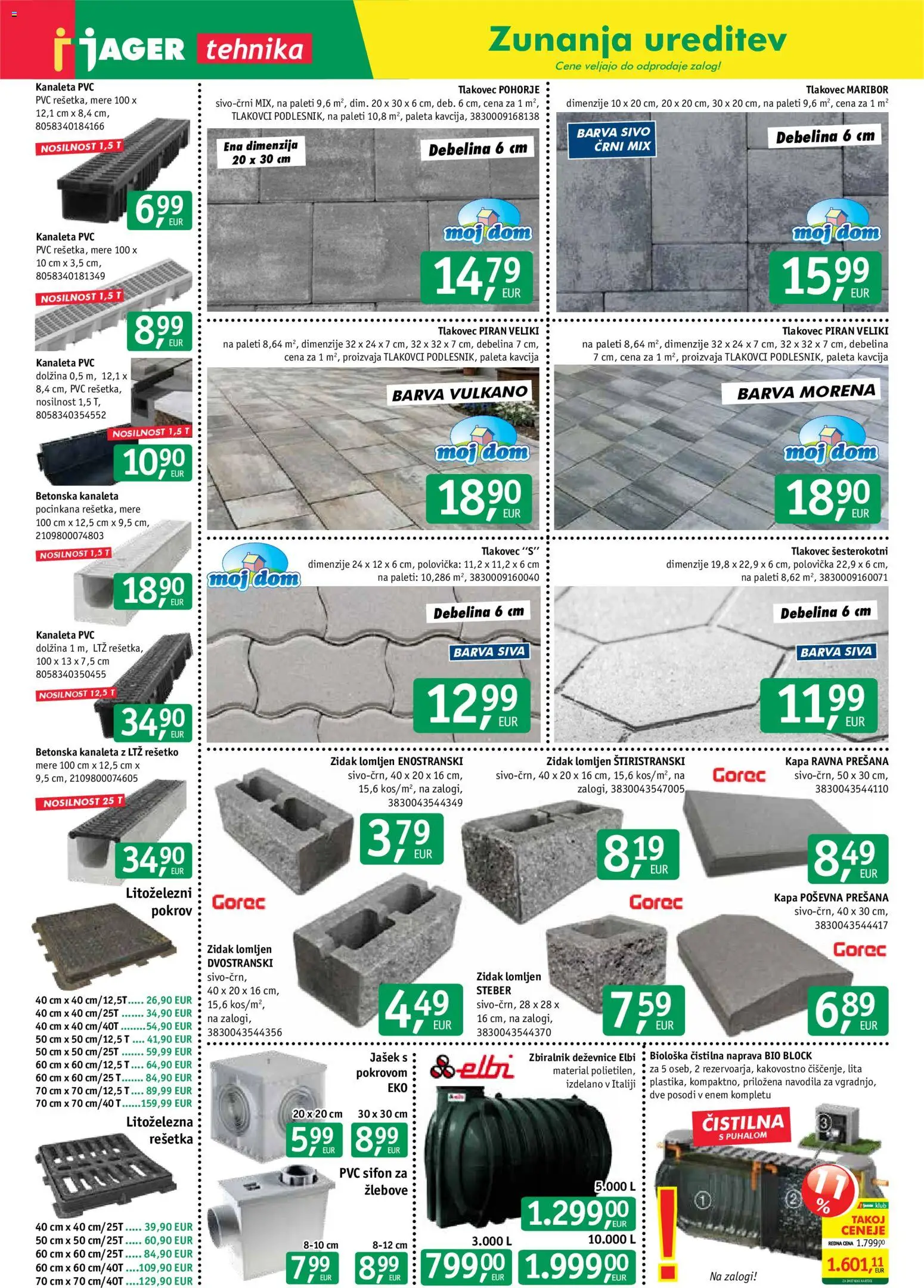 Novi Jager katalog ponudbe – veljaven od 28.10.2026 | Stran: 4 | Izdelki: Barva, Zidak, Tlakovec, Kapa