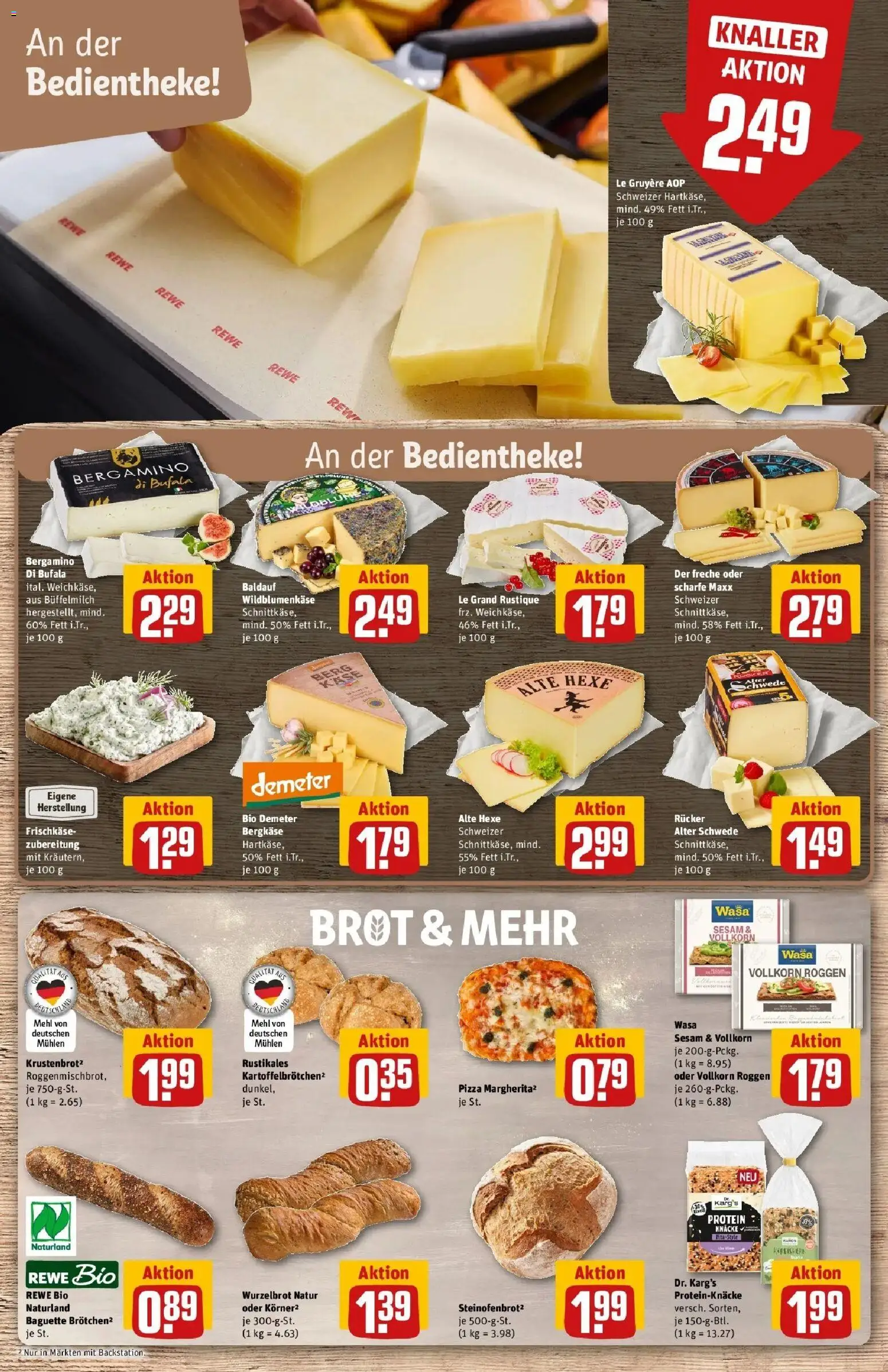 REWE Prospekt ab 26.10.2026 zum Blättern » Angebote | Seite: 11 | Produkte: Mehl, Käse, Baguette, Brot