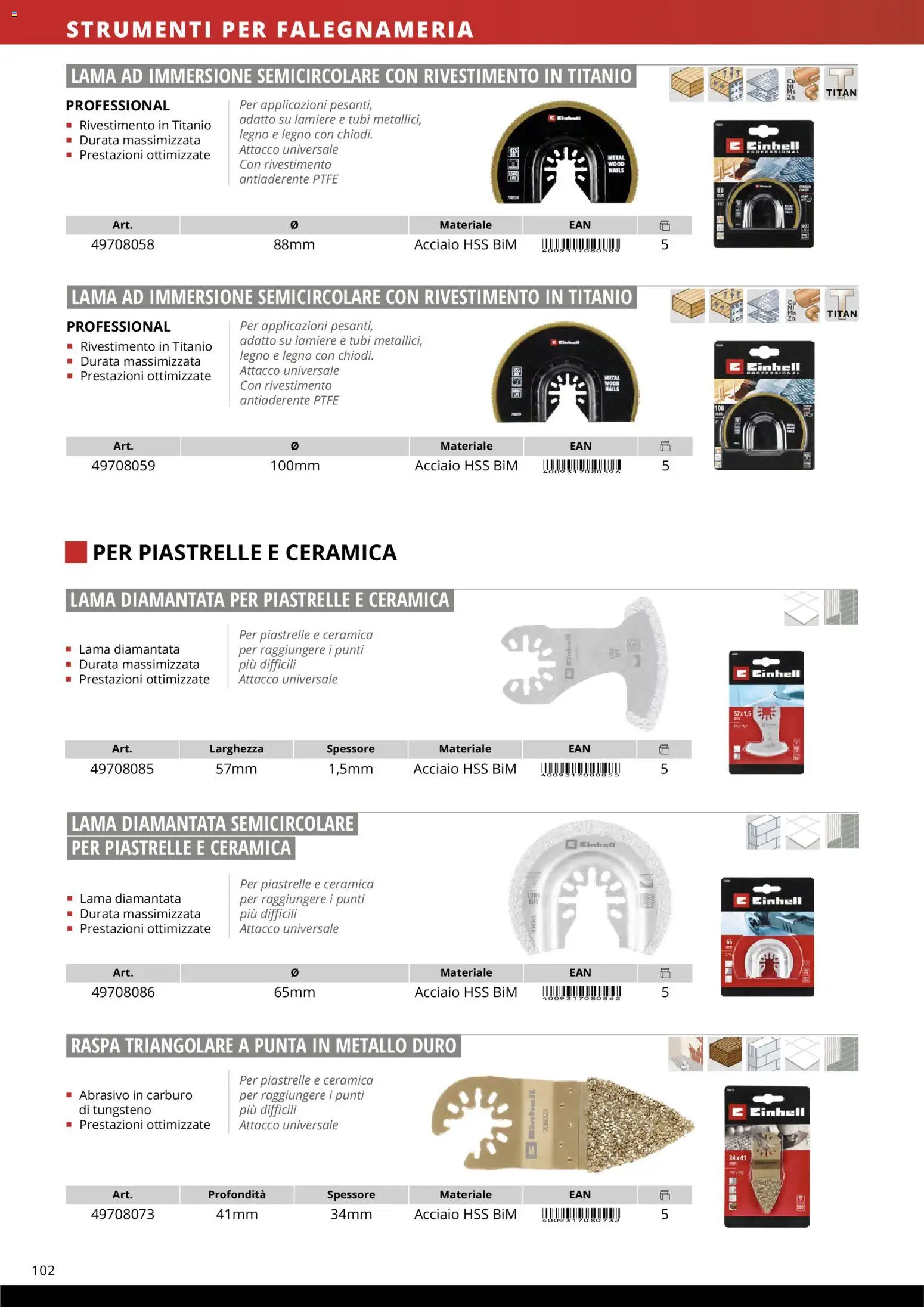 Volantino Einhell del 17.03.2026 | Pagina: 104 | Prodotti: Piastrelle