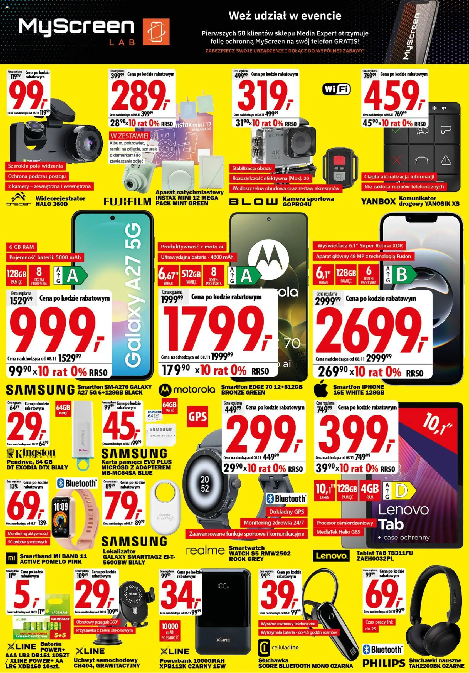 Mediaexpert promocje - Wielkie otwarcie Konstantynów Łódzki od 29.10.2026 | Strona: 4 | Produkty: Telefon, Tablet, Kamera sportowa, Słuchawki