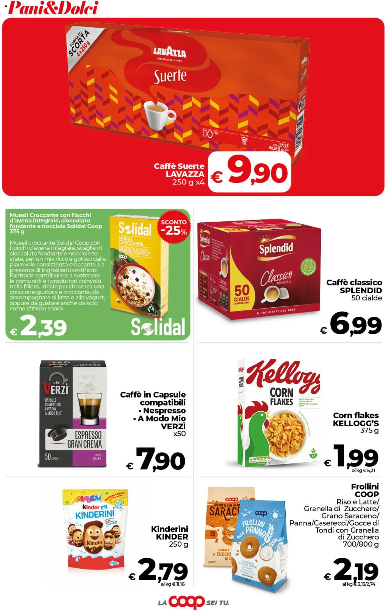 Volantino COOP del 13/10/2026 | Pagina: 24 | Prodotti: Muesli, Crema, Caffè, Frollini