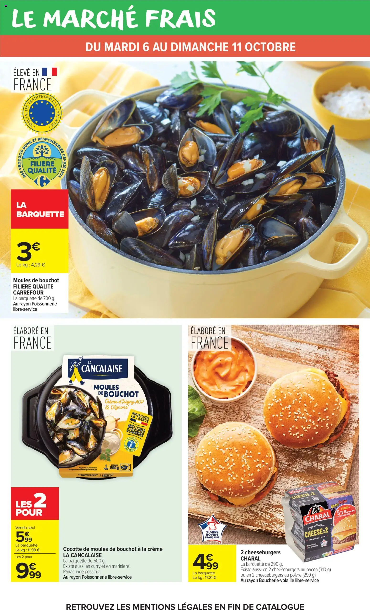 {H1} | Page: 11 | Produits: Moules, Bacon, Curry, Oignons