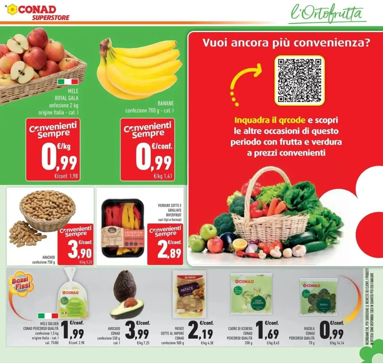 Anteprima volantino Conad dal 21/10/2026 prossima settimana | Pagina: 39 | Prodotti: Mele, Patate, Frutta, Arachidi