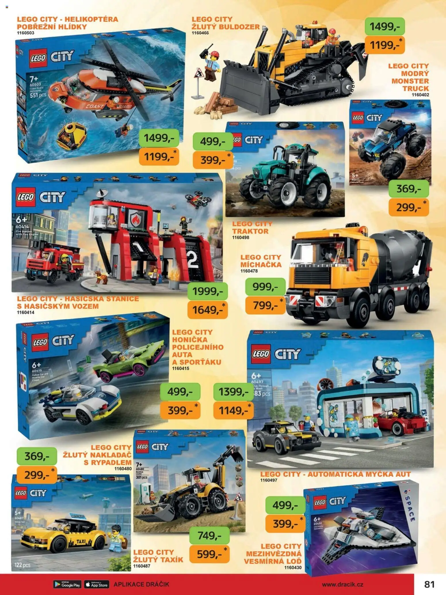 Dráčik katalog - Vánoce od 08.10.2026 | Strana: 81 | Produkty: Monster, LEGO, Myčka, Pes