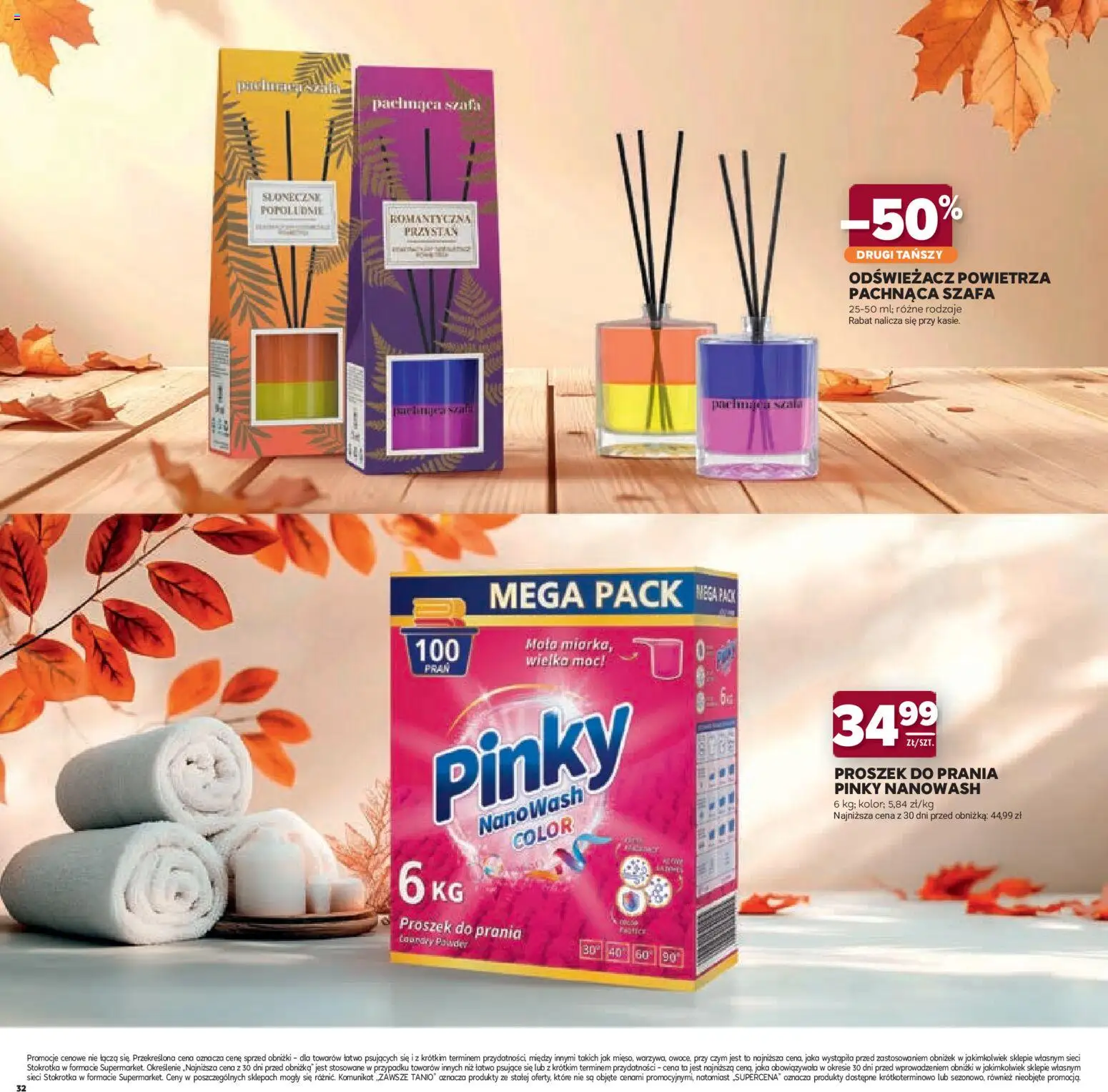 Stokrotka gazetka - Katalog Jesienne Inspiracje od 15.10.2026 | Strona: 32 | Produkty: Proszek, Stokrotka, Odświeżacz powietrza, Proszek do prania