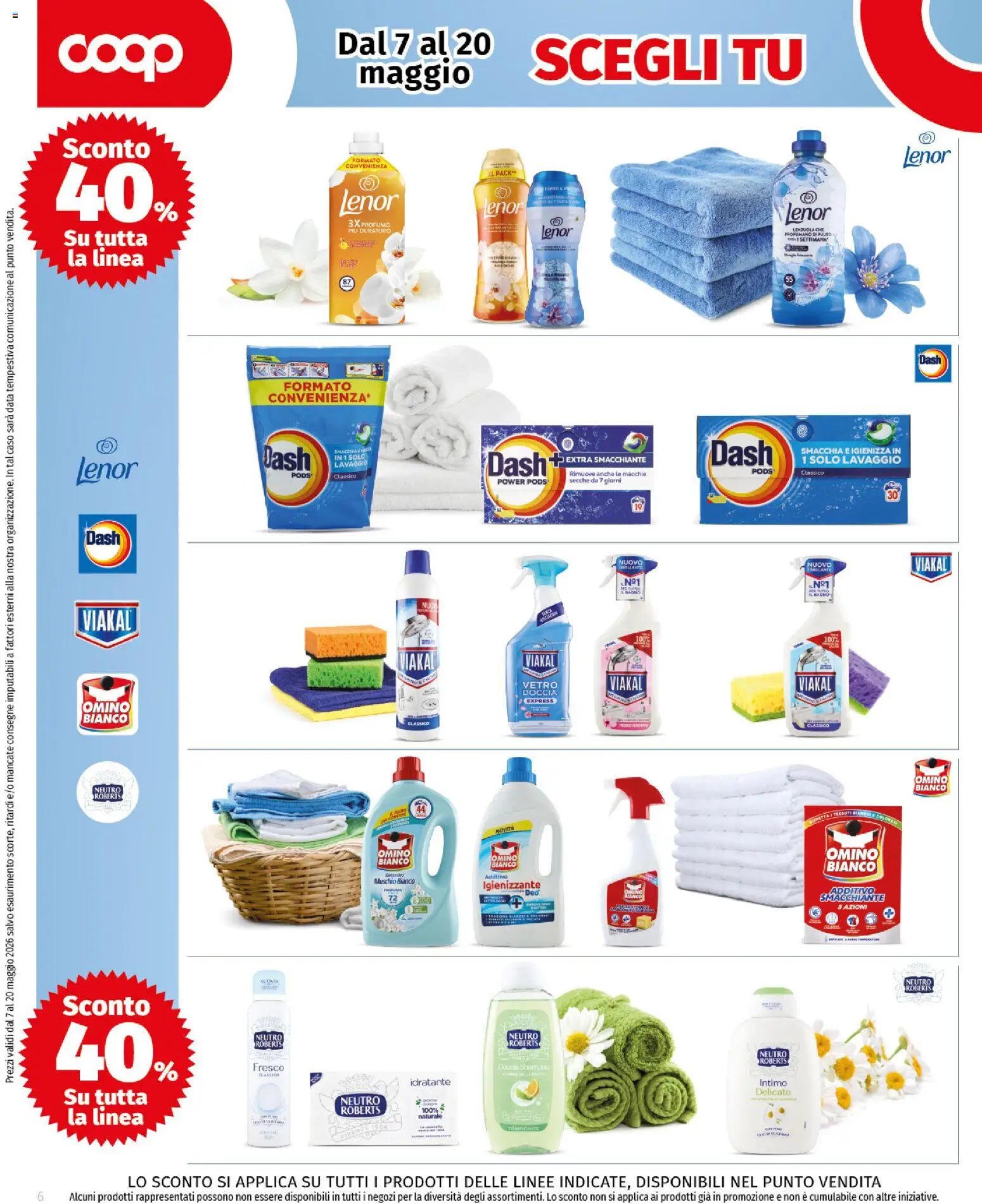 Volantino COOP del 07.05.2026 | Pagina: 6 | Prodotti: Intimo, Data, Doccia, Profumo