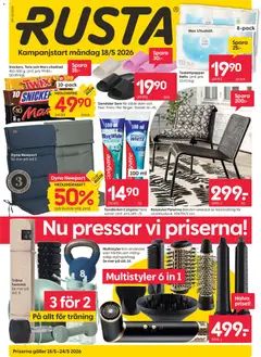 Rusta erbjudanden - Förhandsvisning av reklamblad från butik Rusta aktuell från 18.05.2026