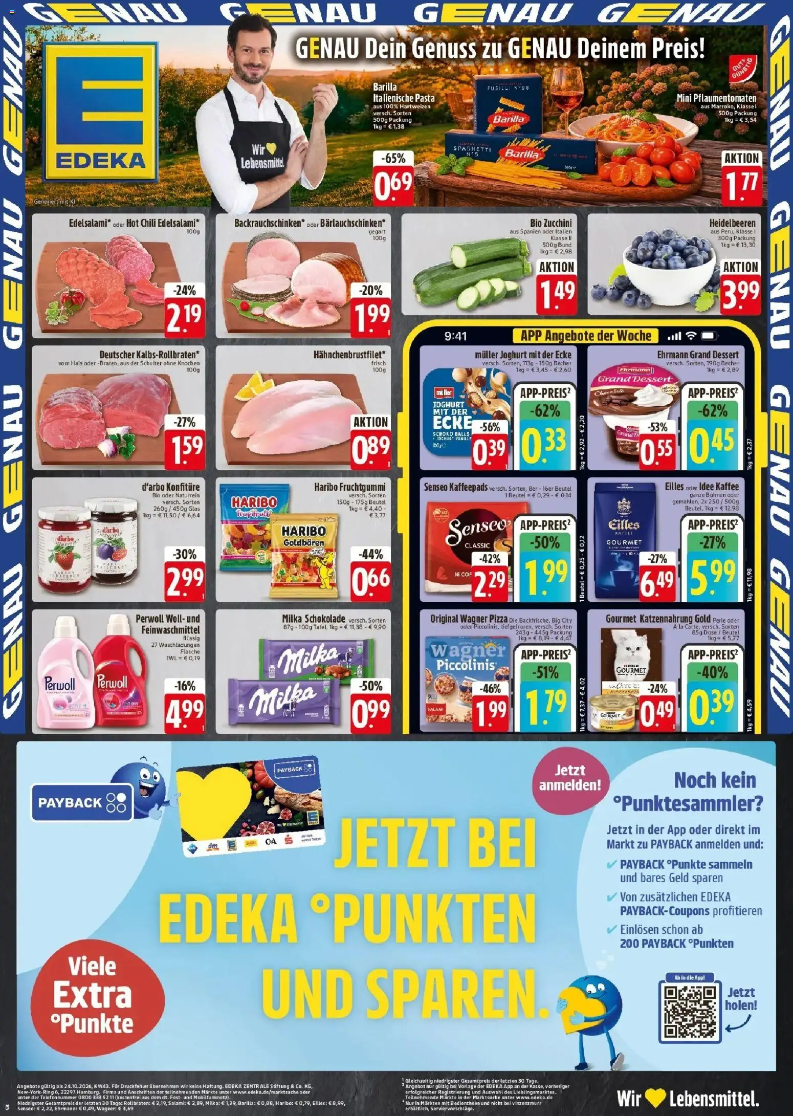 Edeka Prospekt Rötz (ab 22.10.2026) » Angebote Online | Seite: 1 | Produkte: Perwoll, Senseo kaffeepads, Pizza, Zucchini