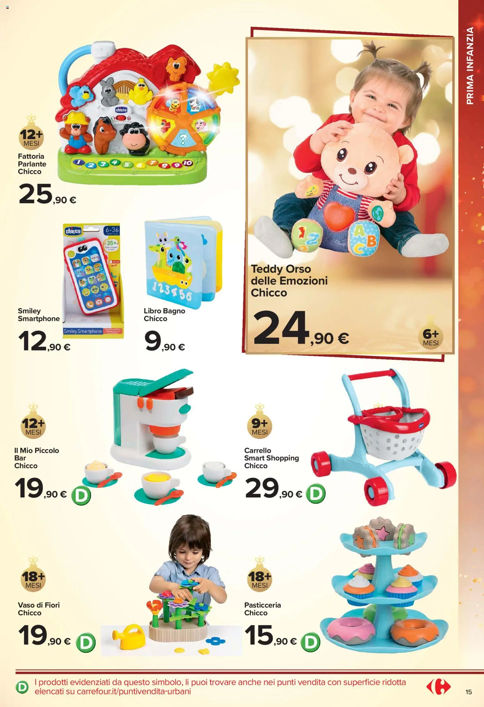 Volantino Carrefour del 23/10/2026 | Pagina: 15 | Prodotti: Smartphone, Fiori, Bagno, Vaso di fiori