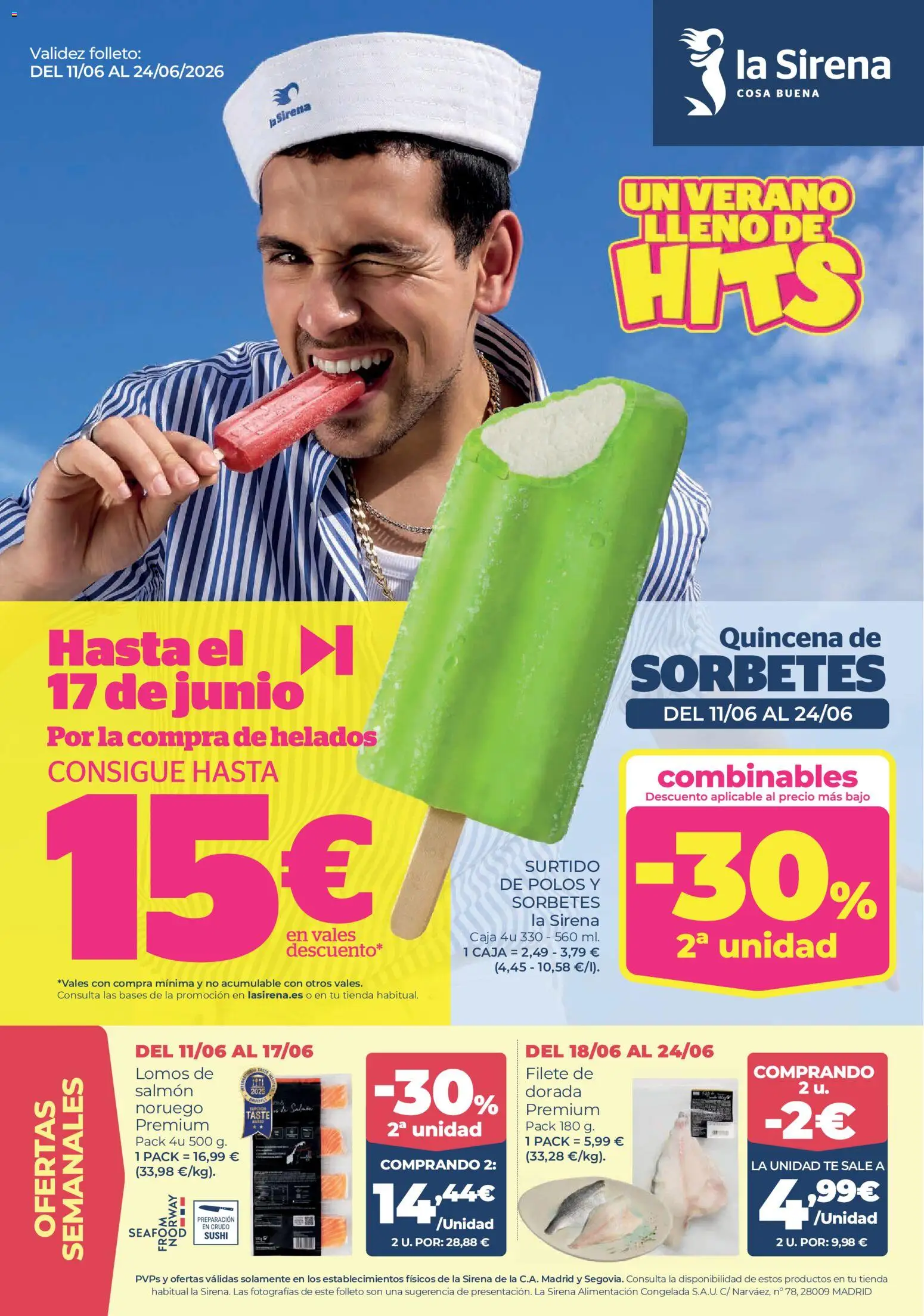 La Sirena folleto │ válido desde el 11.06.2026 | Página: 1 | Productos: Té, Filete, Σιδερώστρα, Caja